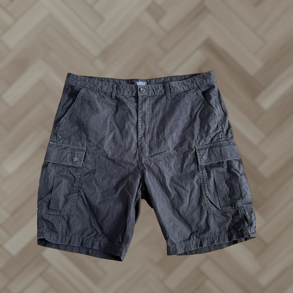 Levi's Levi's Cargo Shorts Men Black 42 High Rise Zip Closure Flat Front Knit Cotton Pockets Casual Summer Logo Vintage No Size US 42 / EU 58 - 1 Thumbnail