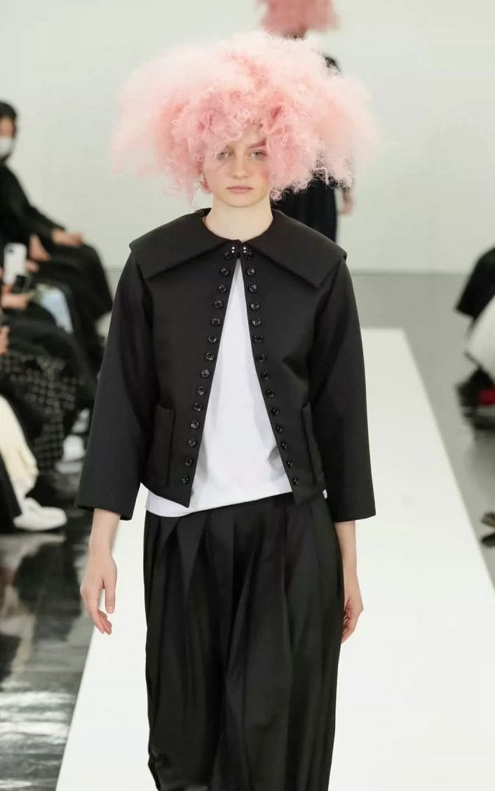 Comme des Garcons Comme Des Garcons Navy Collar Jacket Fall/Winter 2020 Dark Size S / US 4 / IT 40 - 3 Thumbnail