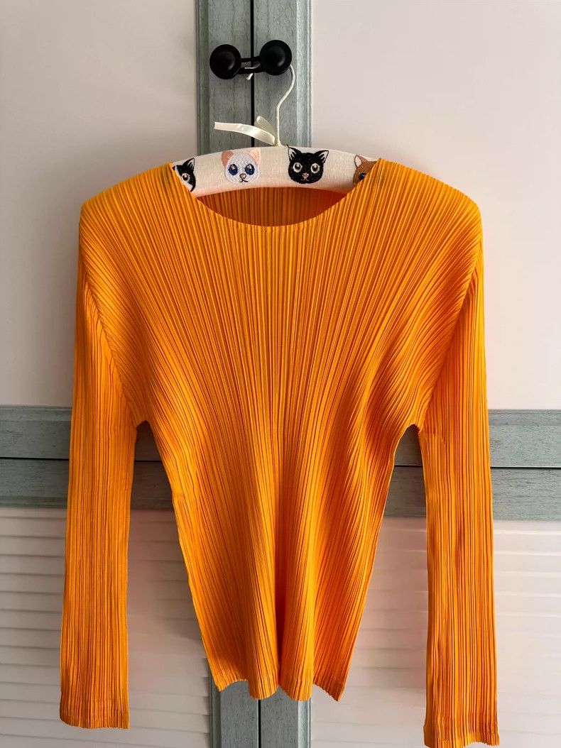 Issey Miyake issey miyake size:3 Orange pleated coat 2506-Nextarrow Size XXS / US 00 / IT 34 - 2 Thumbnail