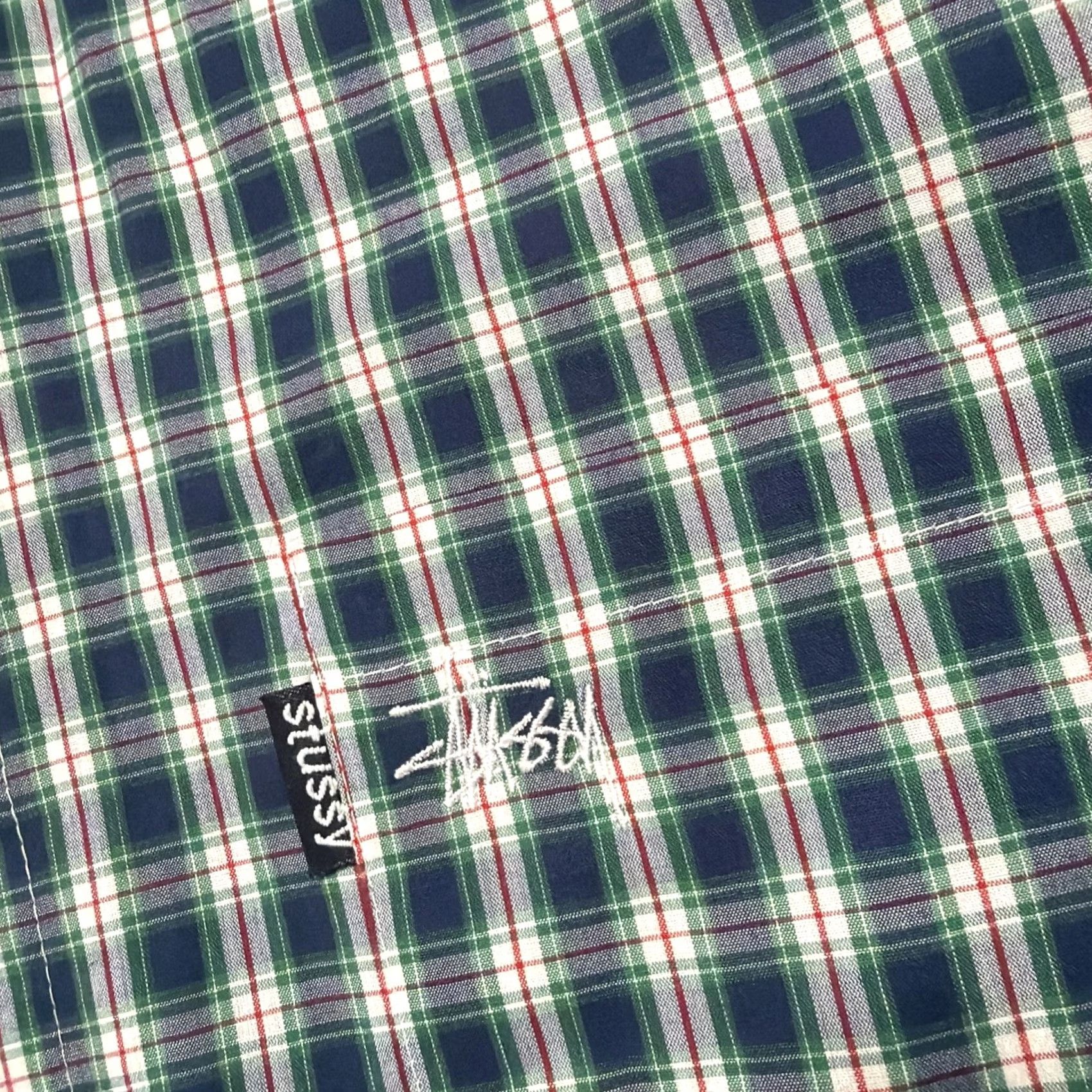 Vintage Vintage Stussy Plaid Flannel SS Button Shirt Made USA 90s Y2K Skate Streetwear L Size US L / EU 52-54 / 3 - 2 Thumbnail