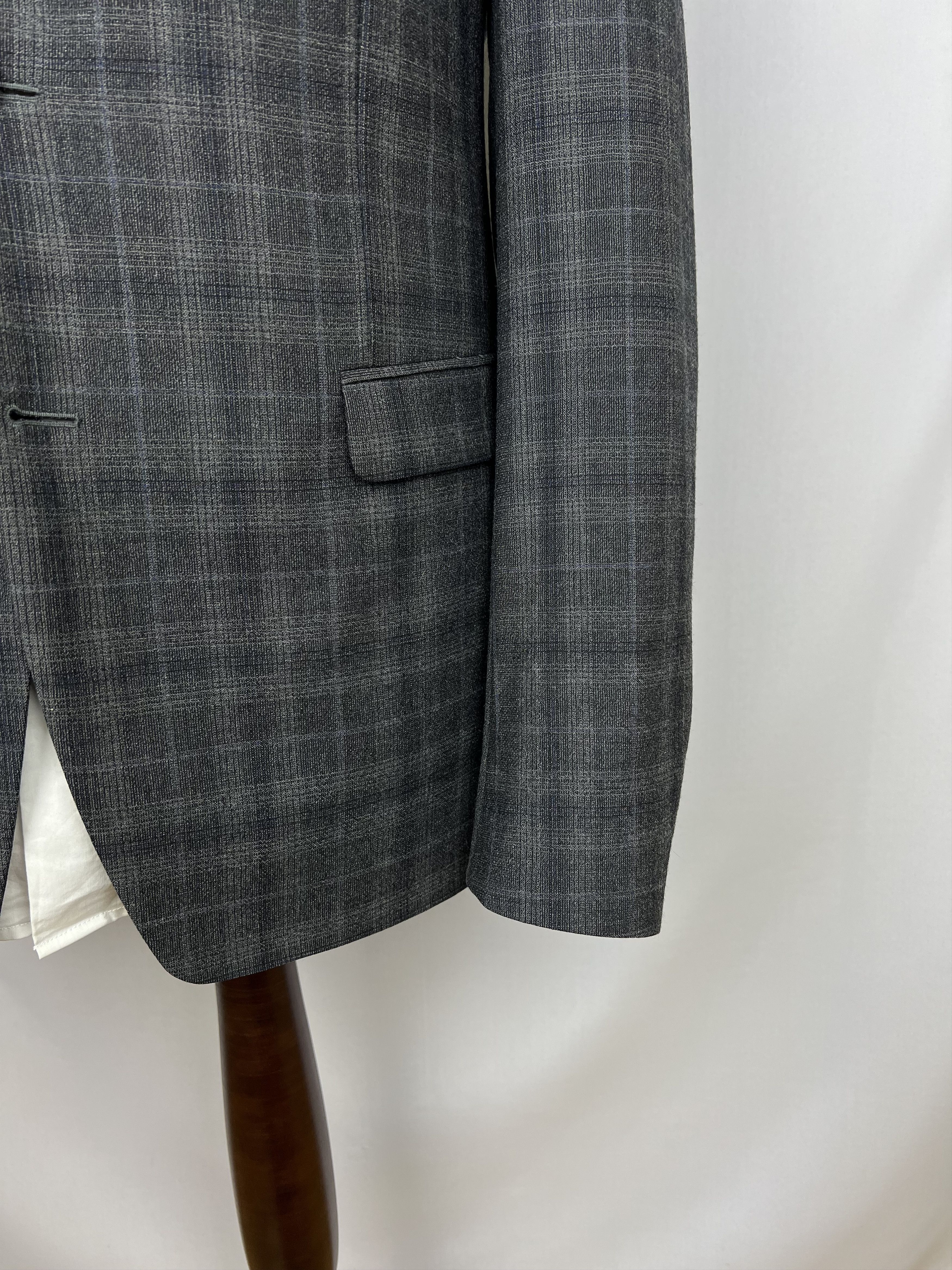 Italic CACHAREL x Zignone 100% Pure Wool Plaid Slim 2 Piece Suit Size 42R - 8 Thumbnail