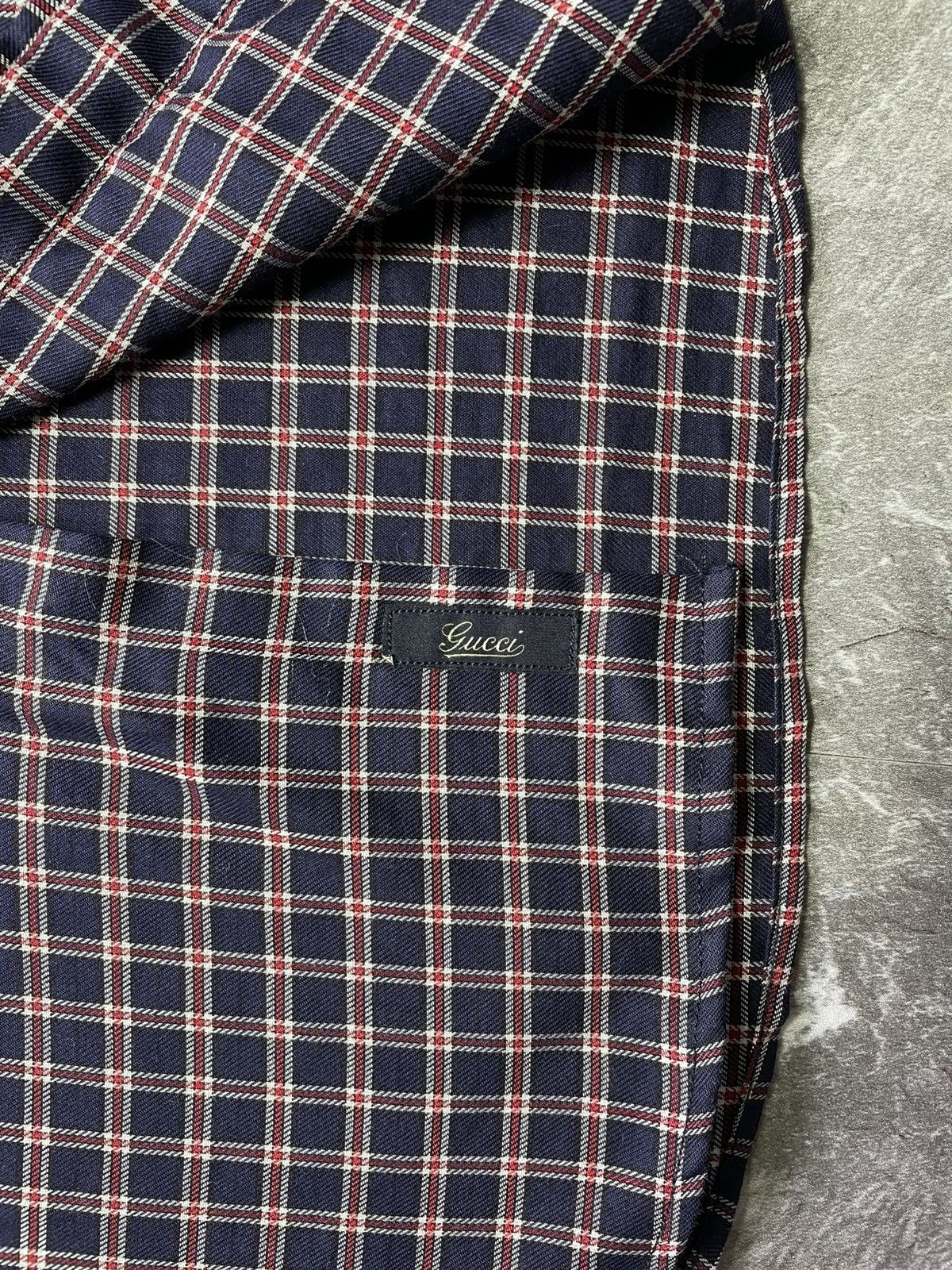 Gucci GUCCI 2011 Plaid Western Slim Fit Shirt Made In Italy Size S Size US S / EU 44-46 / 1 - 3 Thumbnail