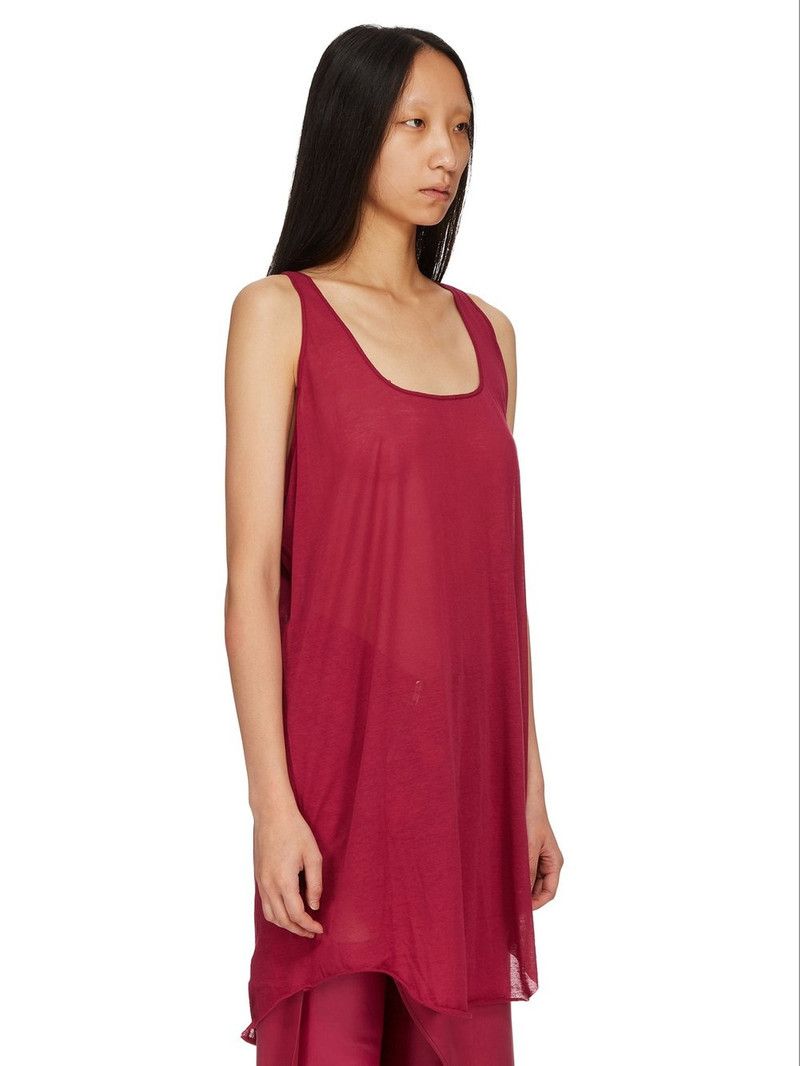 Rick Owens o1y0126 Tank Top in Garnet Size S / US 4 / IT 40 - 2 Thumbnail