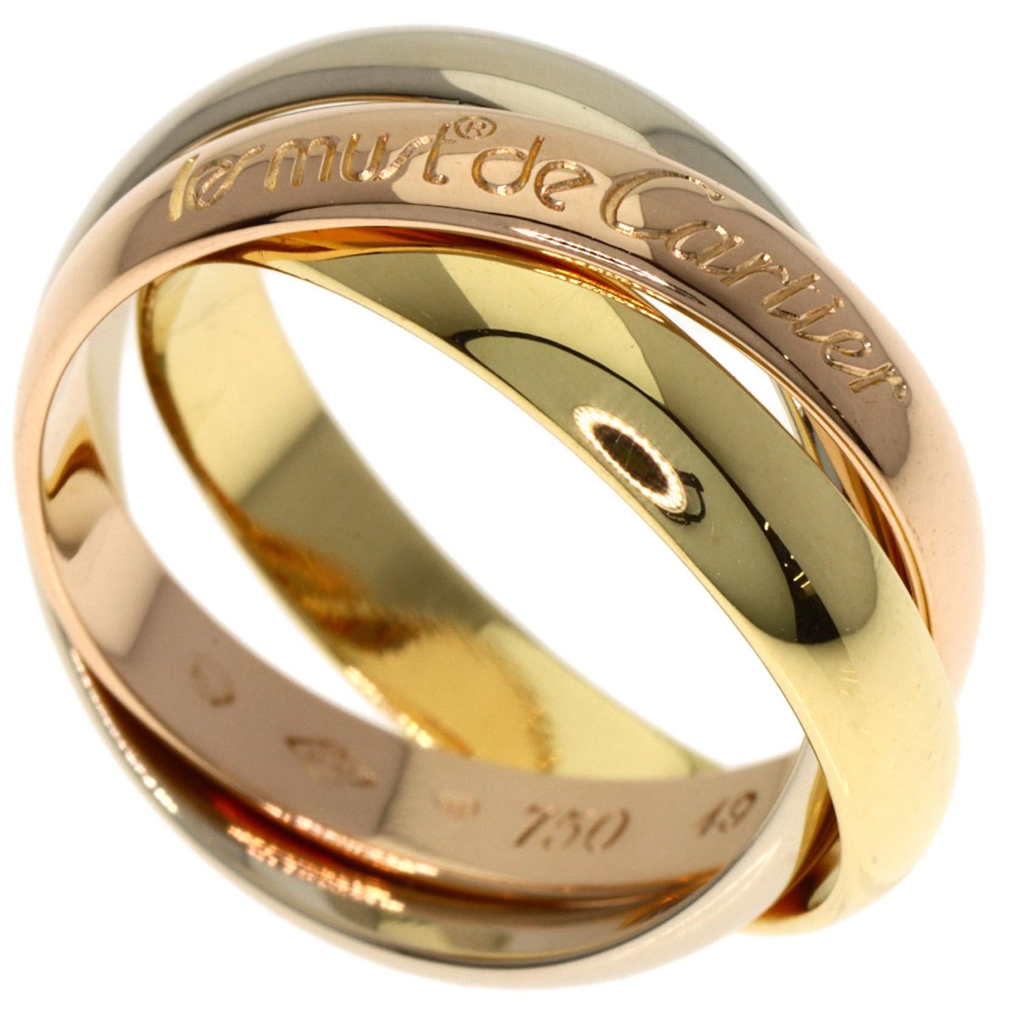 Cartier Cartier Trinity #49 Ring, 18K Yellow Gold/18KPG/18KWG, Women's Size ONE SIZE - 1 Thumbnail