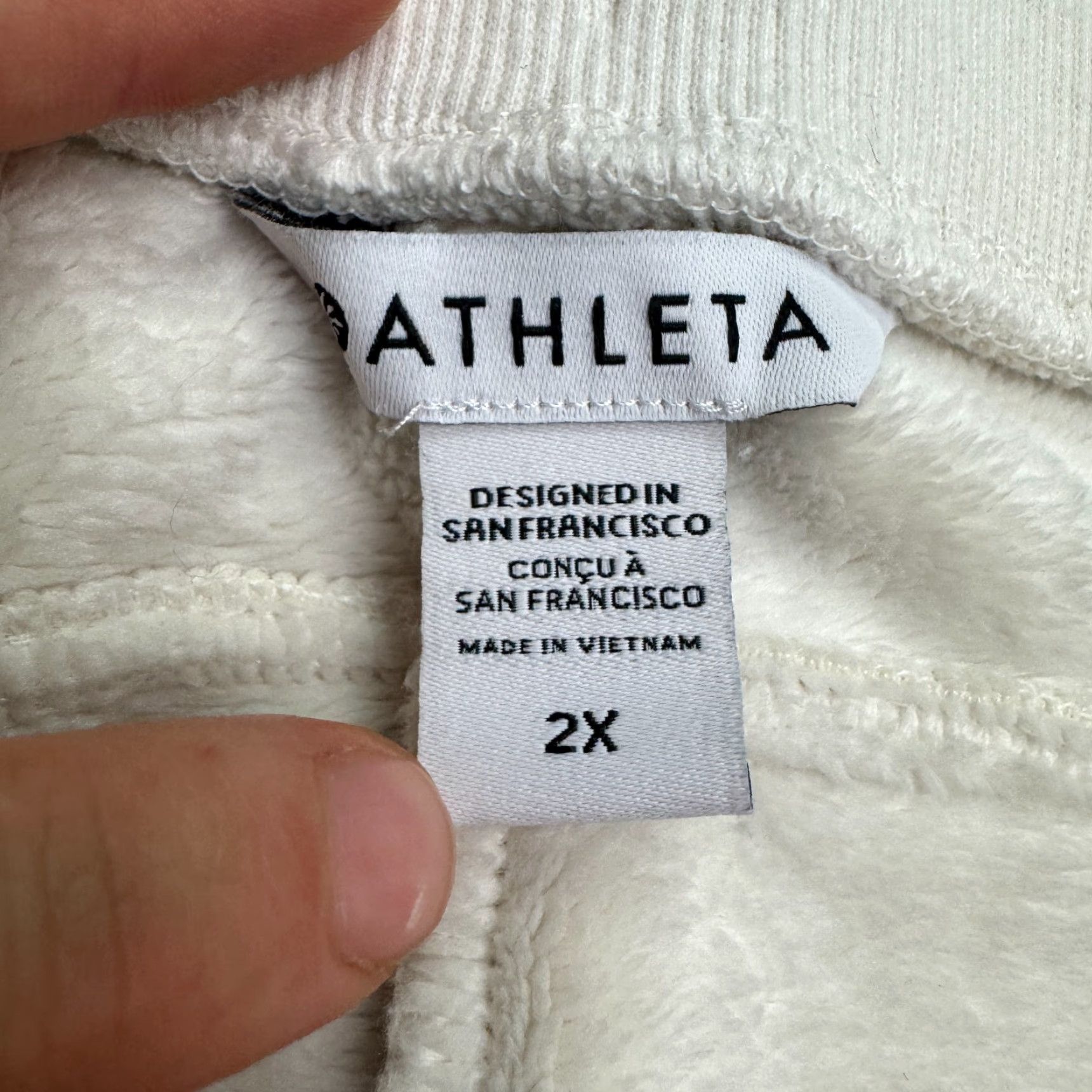 Athleta Athleta Jogger Womens 2X Ivory Forever Plush Fleece Sweatpants Casual Loungewear Size 40" / US 18 - 6 Thumbnail