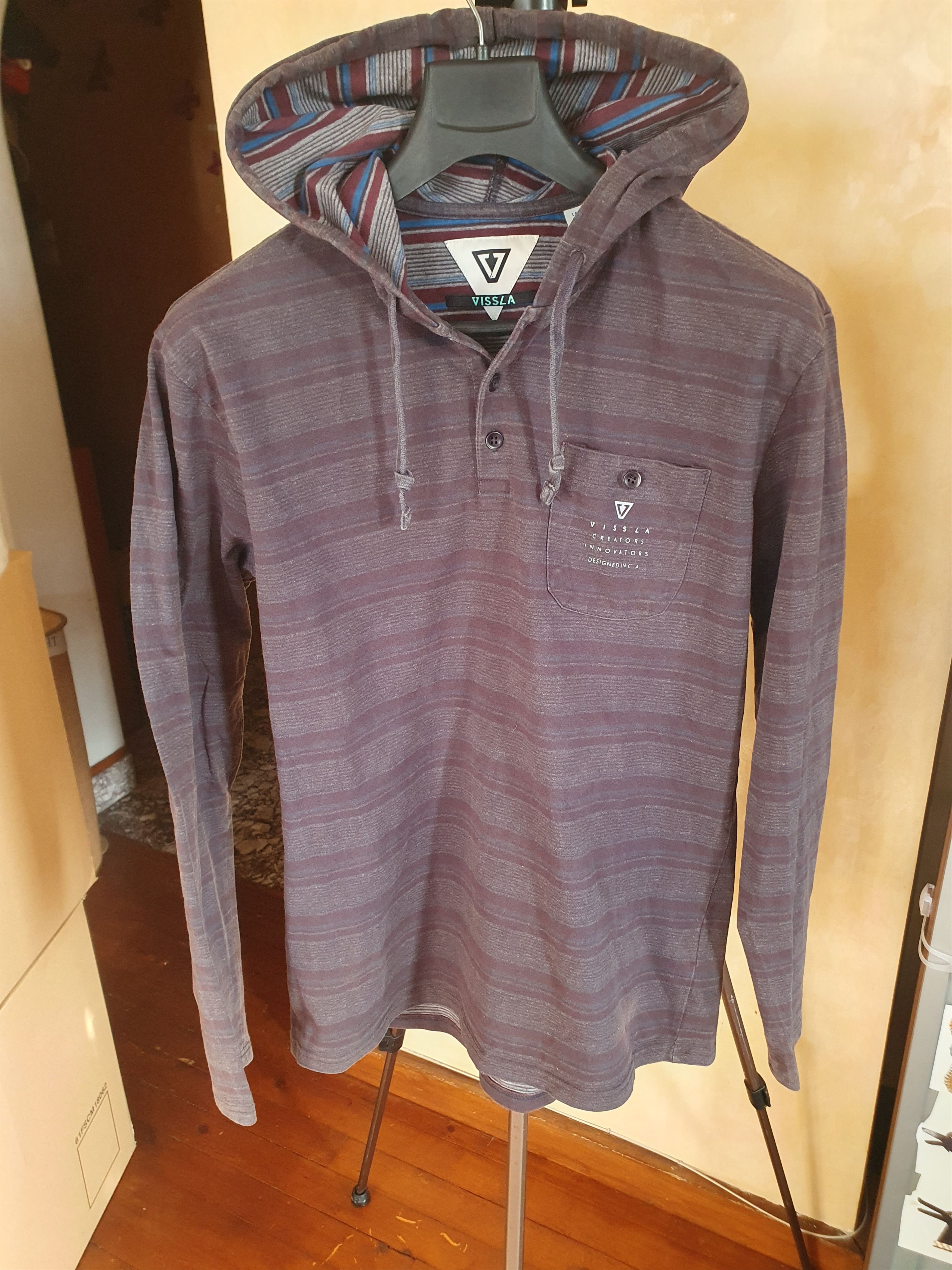 Vissla Vissla Descanso Hooded Popover Blanket Striped sweatshirt L Size US L / EU 52-54 / 3 - 1 Thumbnail