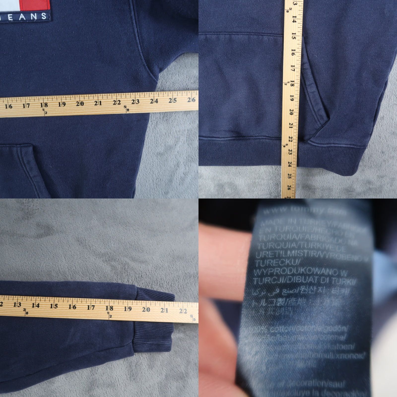Tommy Hilfiger VINTAGE Tommy Hilfiger Jeans Sweatshirt Hoodie Adult M Medium Blue Pullover Mens Size US M / EU 48-50 / 2 - 8 Thumbnail