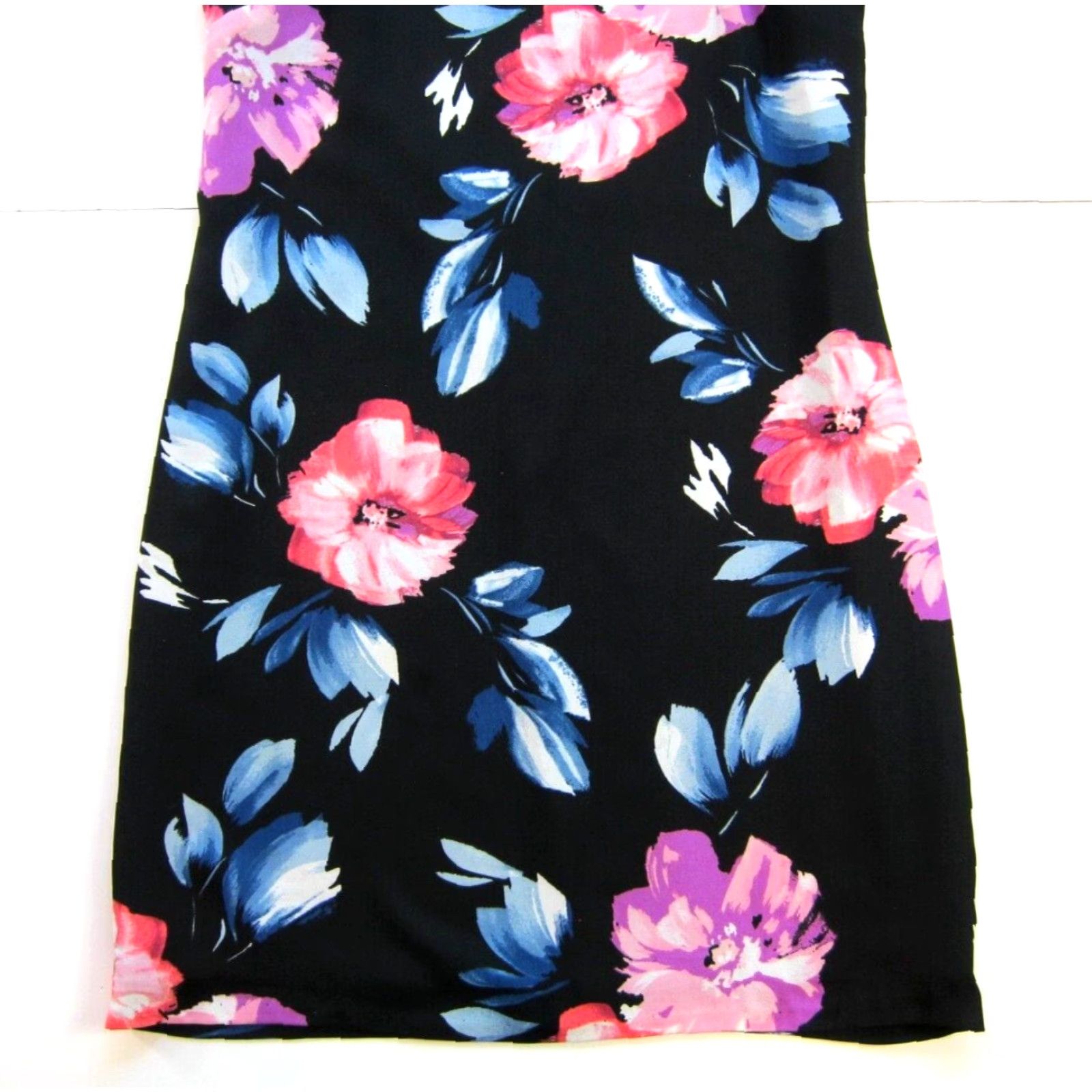 Vintage Love...Ady Floral Sleeveless Tunic Sheath Tank Dress M Black Pink Blue Women's Medium Size M / US 6-8 / IT 42-44 - 6 Thumbnail