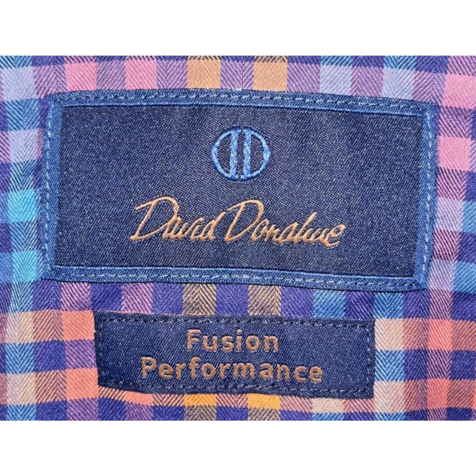 David Donahue David Donahue Check Fusion Performance Sport Shirt Mens M NWT MSRP 165 Size US M / EU 48-50 / 2 - 4 Thumbnail