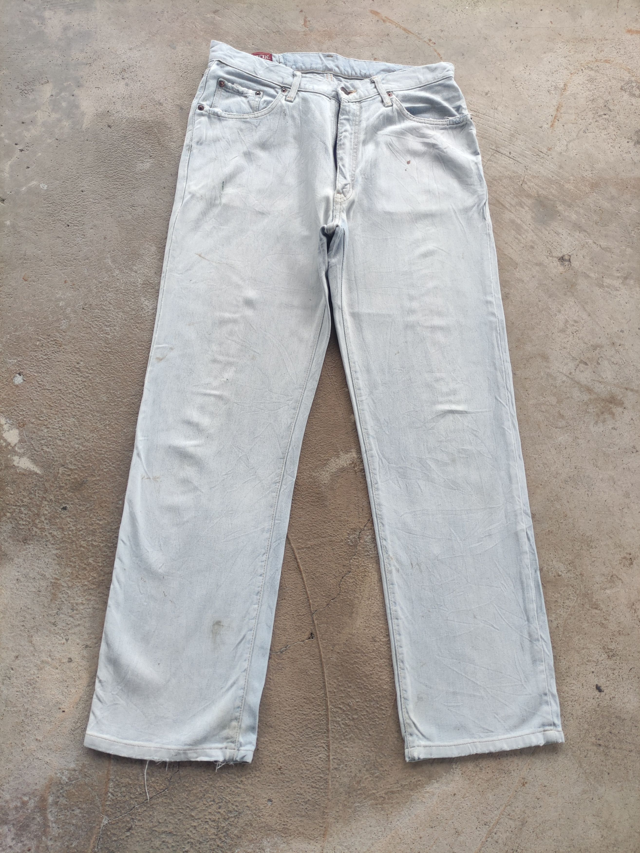 Edwin Vintage Edwin Jean Distressed Faded Denim Size US 33 - 1 Thumbnail