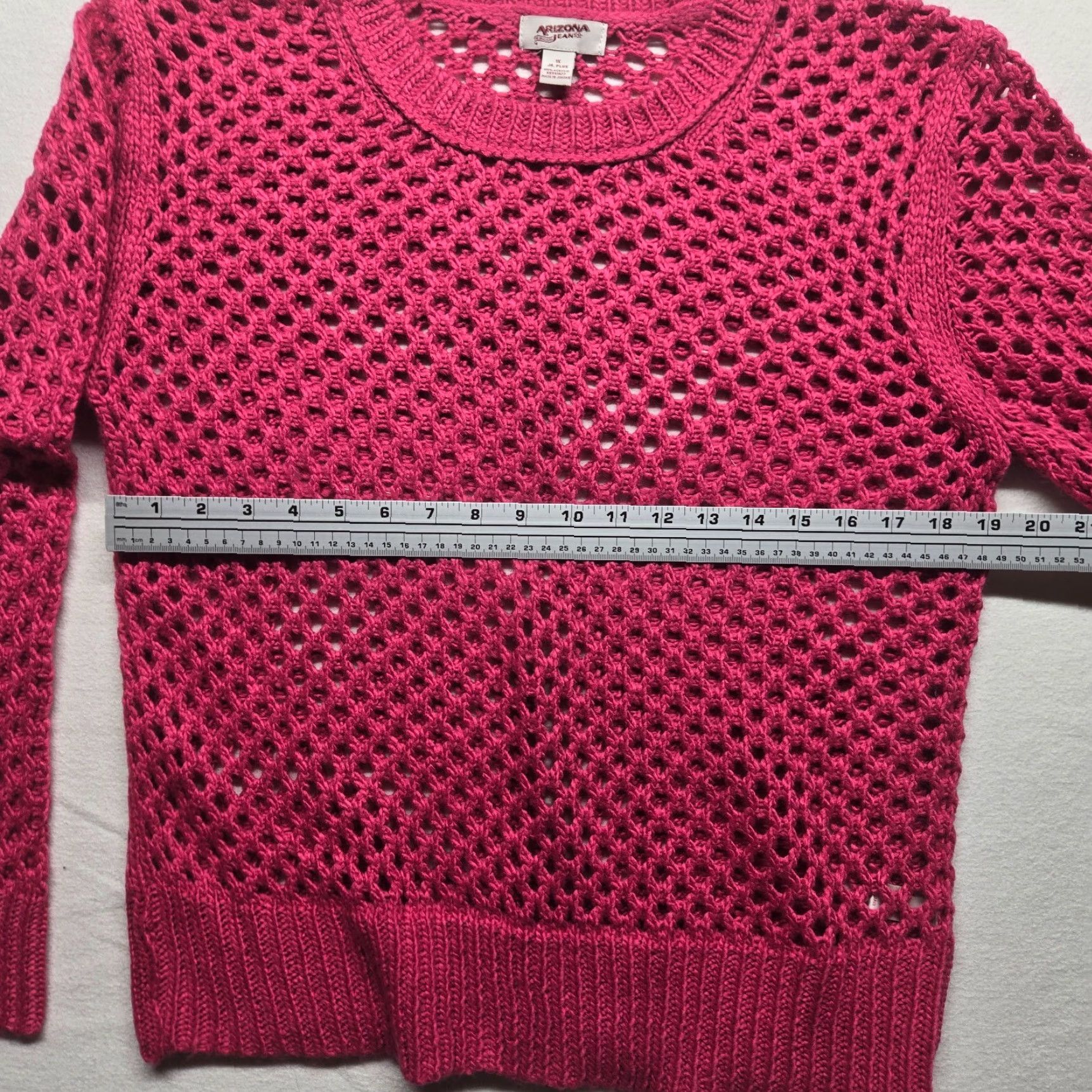 Vintage Arizona Jean Red Knit Boxy Long Sleeve Sweater 1X JR. Plus Top Pullover Acrylic Knit Women’s Casual 20s Vintage? Size XL / US 12-14 / IT 48-50 - 4 Thumbnail