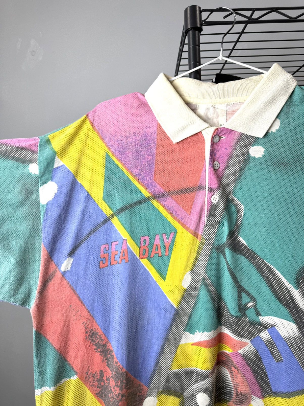 Vintage Vintage 1990’s Sea Bay Surf All Over Print T Shirt American Size US L / EU 52-54 / 3 - 2 Thumbnail