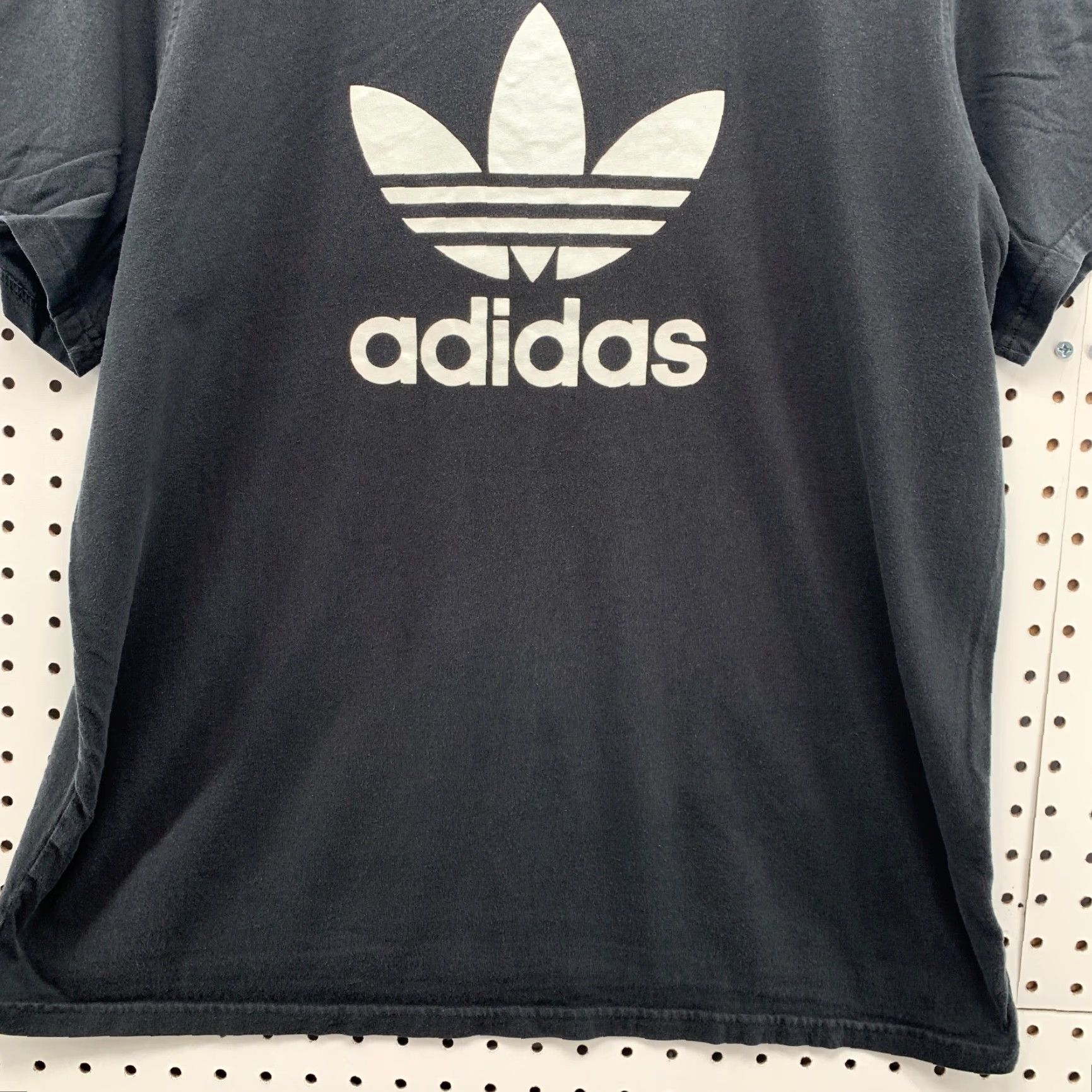 Adidas Vintage Adidas Originals Trefoil T-Shirt Large Mens Black Short Sleeve Logo Graphic 80s Retro Size US L / EU 52-54 / 3 - 6 Thumbnail