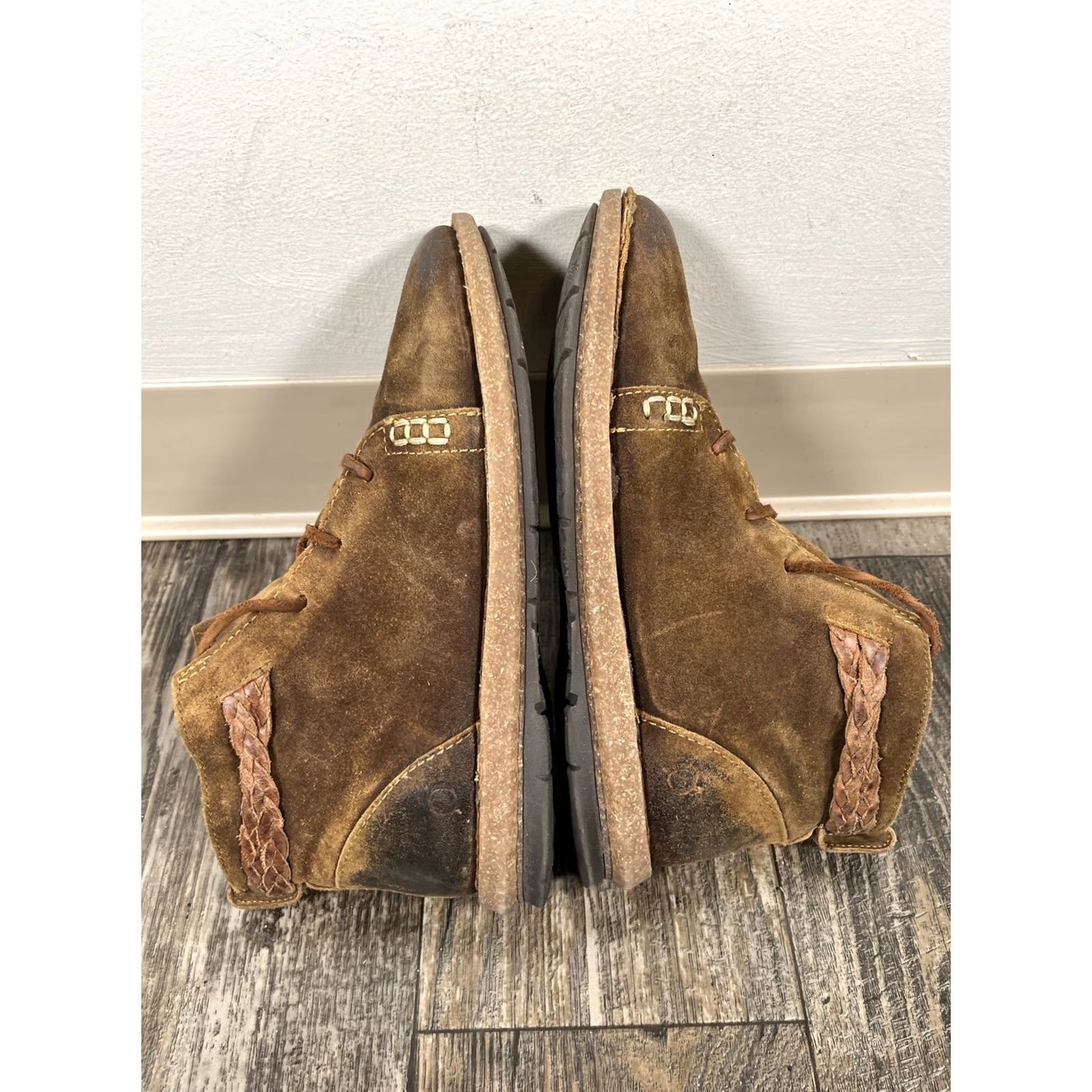Born Born Temple Boots Chukka Women’s 9.5 Leather Lace Up Ankle Brown Shoes Size US 10 / IT 40 - 5 Thumbnail