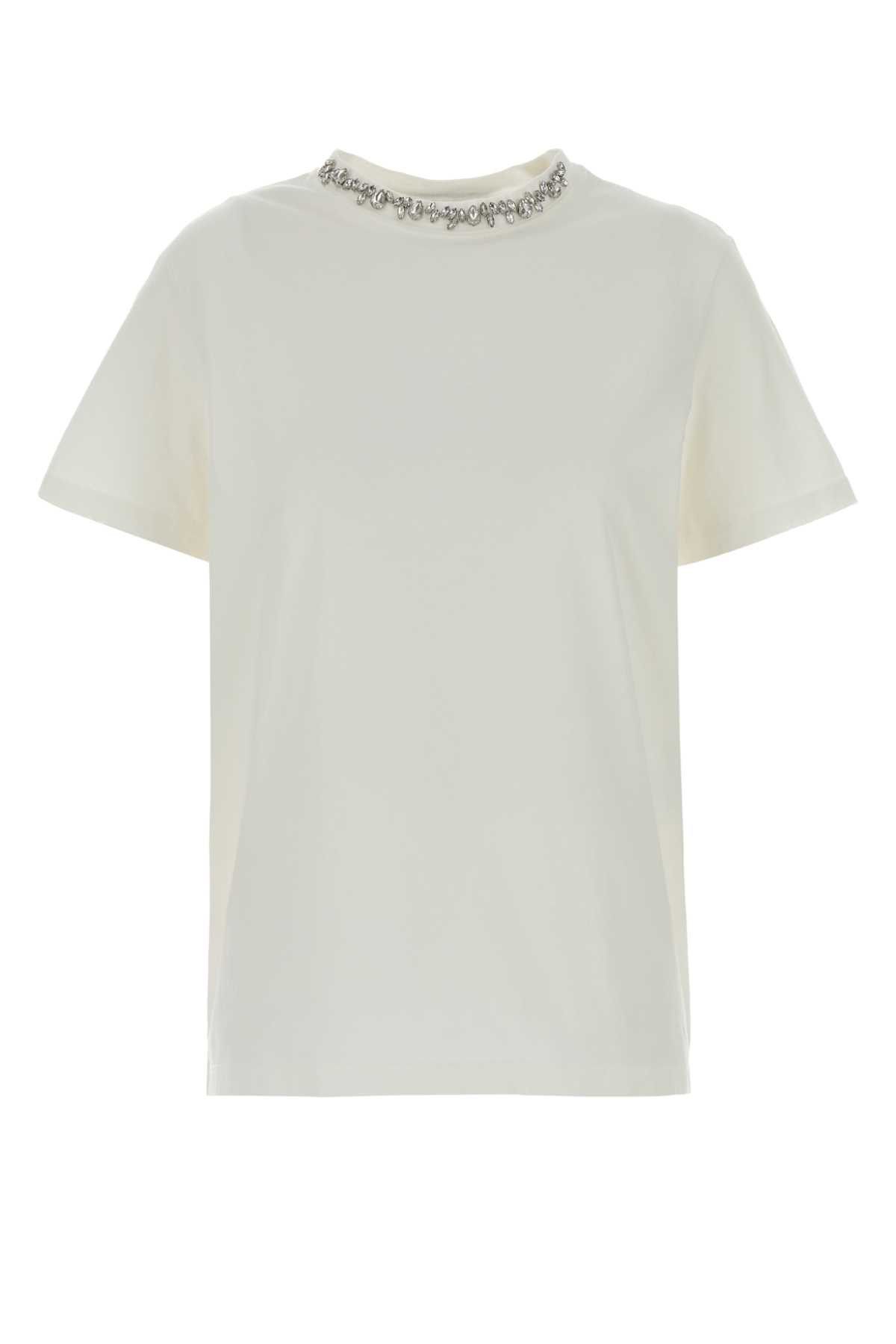 Golden Goose White Cotton T-Shirt Size S / US 4 / IT 40 - 1 Thumbnail