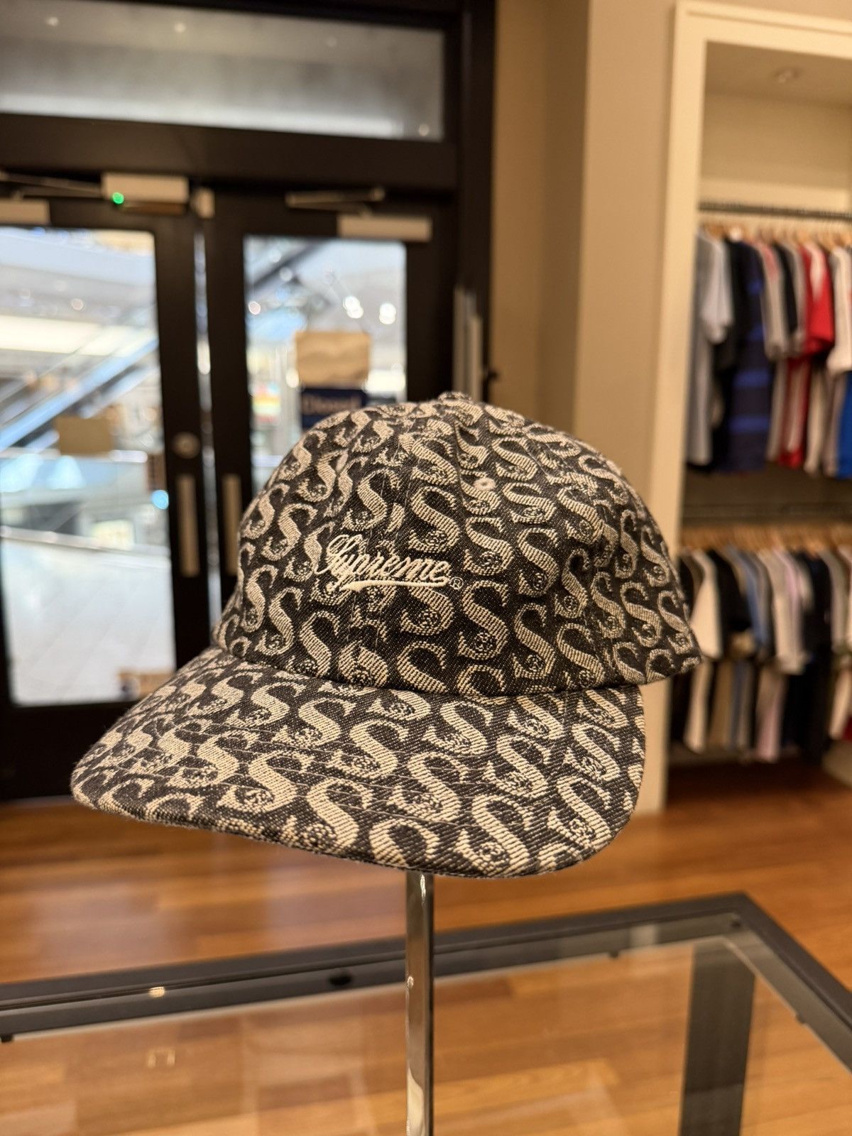 Supreme Supreme 6-Panel Monogram Denim Hat Size ONE SIZE - 1 Thumbnail