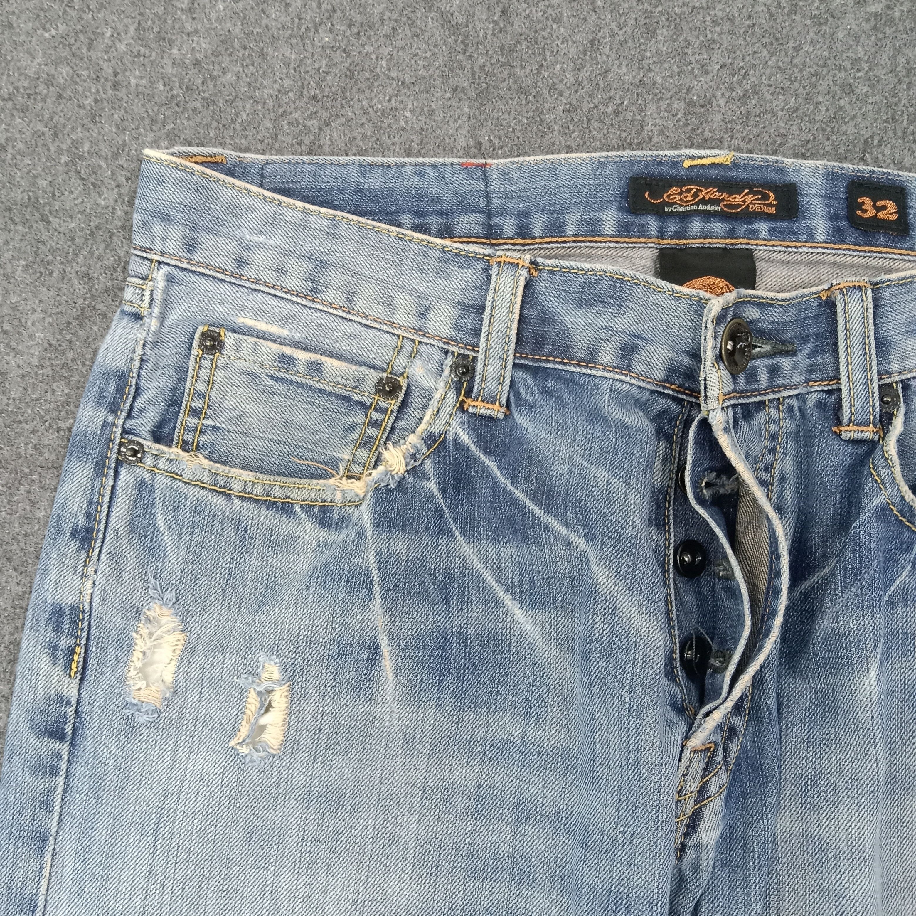 Ed Hardy Ed Hardy by Christian Audigier Designer Denim Jeans C258N3 Size US 32 / EU 48 - 7 Thumbnail