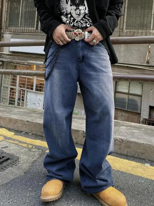 Japanese Brand Skate Baggy Denim Jeans Loose Vintage Size US 34 / EU 50 - 4 Thumbnail