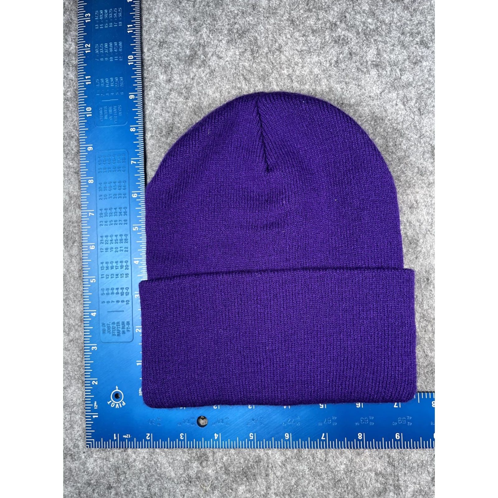 Port & Company Port & Company Hat Beanie Mens One Size Purple Weber State Knit Winter College Sports Cuffed Embroidered Mens Rhinestones? Size ONE SIZE - 4 Thumbnail