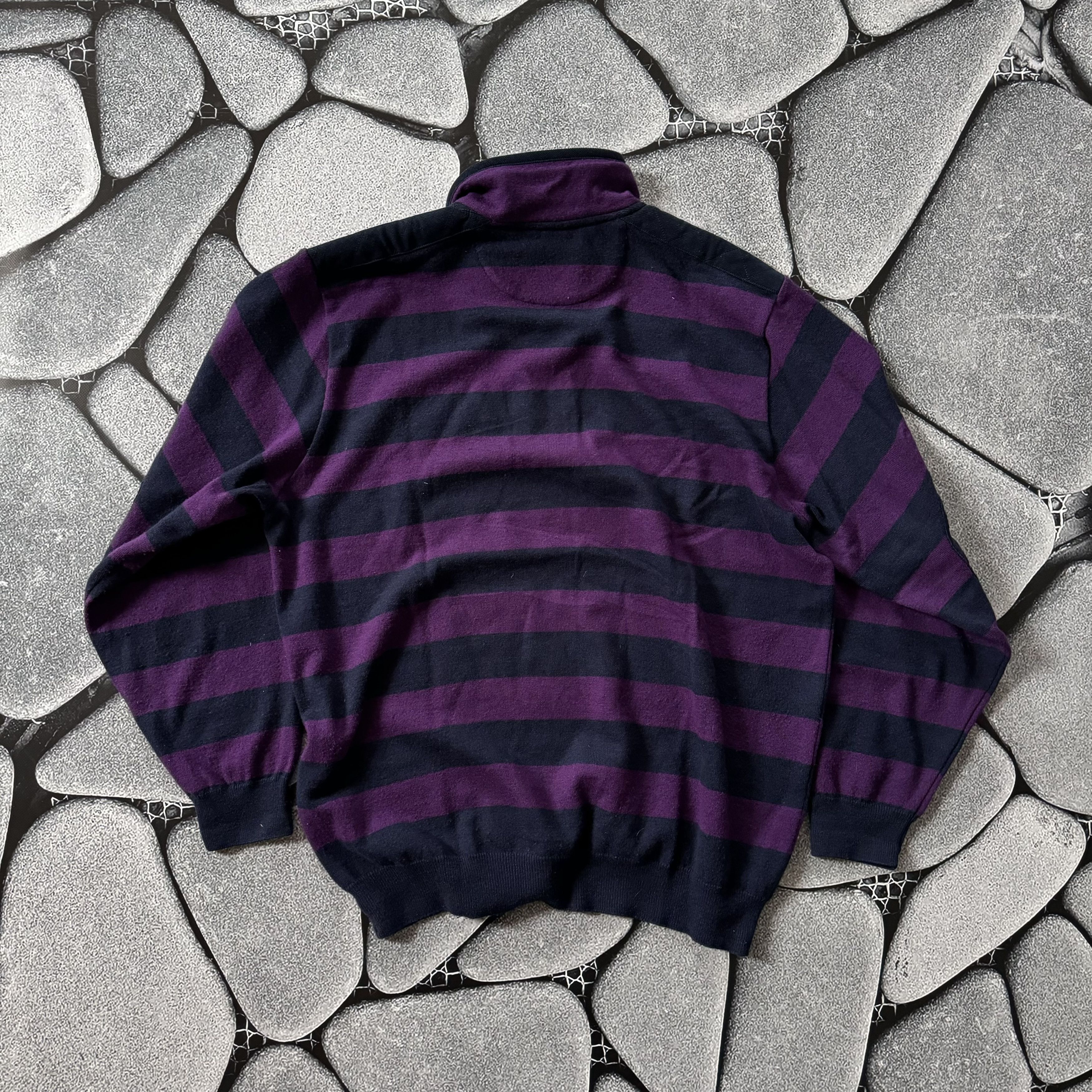 Paul & Shark PAUL & SHARK YACHTING VINTAGE WOOL STRIPES SWEATER 1/4 ZIP Size US XL / EU 56 / 4 - 5 Thumbnail