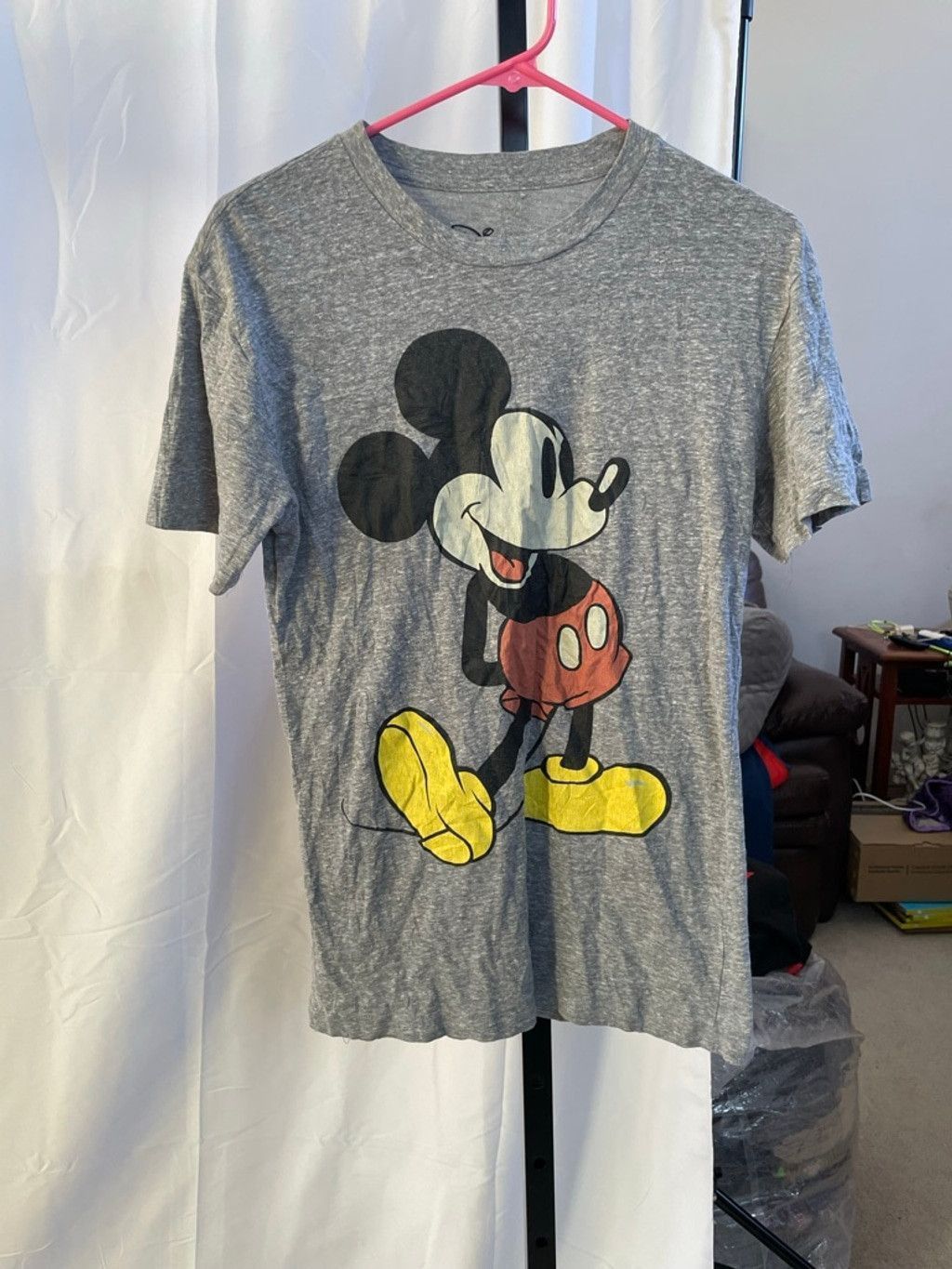 Disney Men Disney Mickey Mouse Shirt Size S Gray Short Sleeve Size US S / EU 44-46 / 1 - 2 Thumbnail