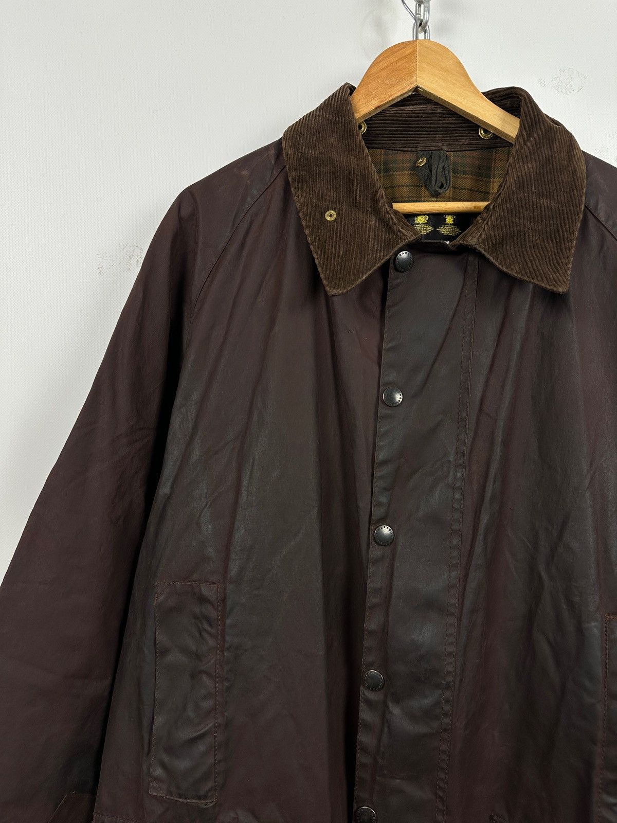 Barbour Vintage Barbour Beaufort Brown Waxed Jacket/Warm Pile Lining Size US XXL / EU 58 / 5 - 7 Thumbnail