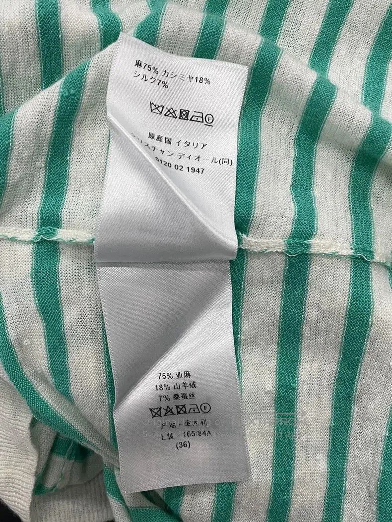 Dior Dior Green Striped Star Knit Top. Size US M / EU 48-50 / 2 - 6 Thumbnail