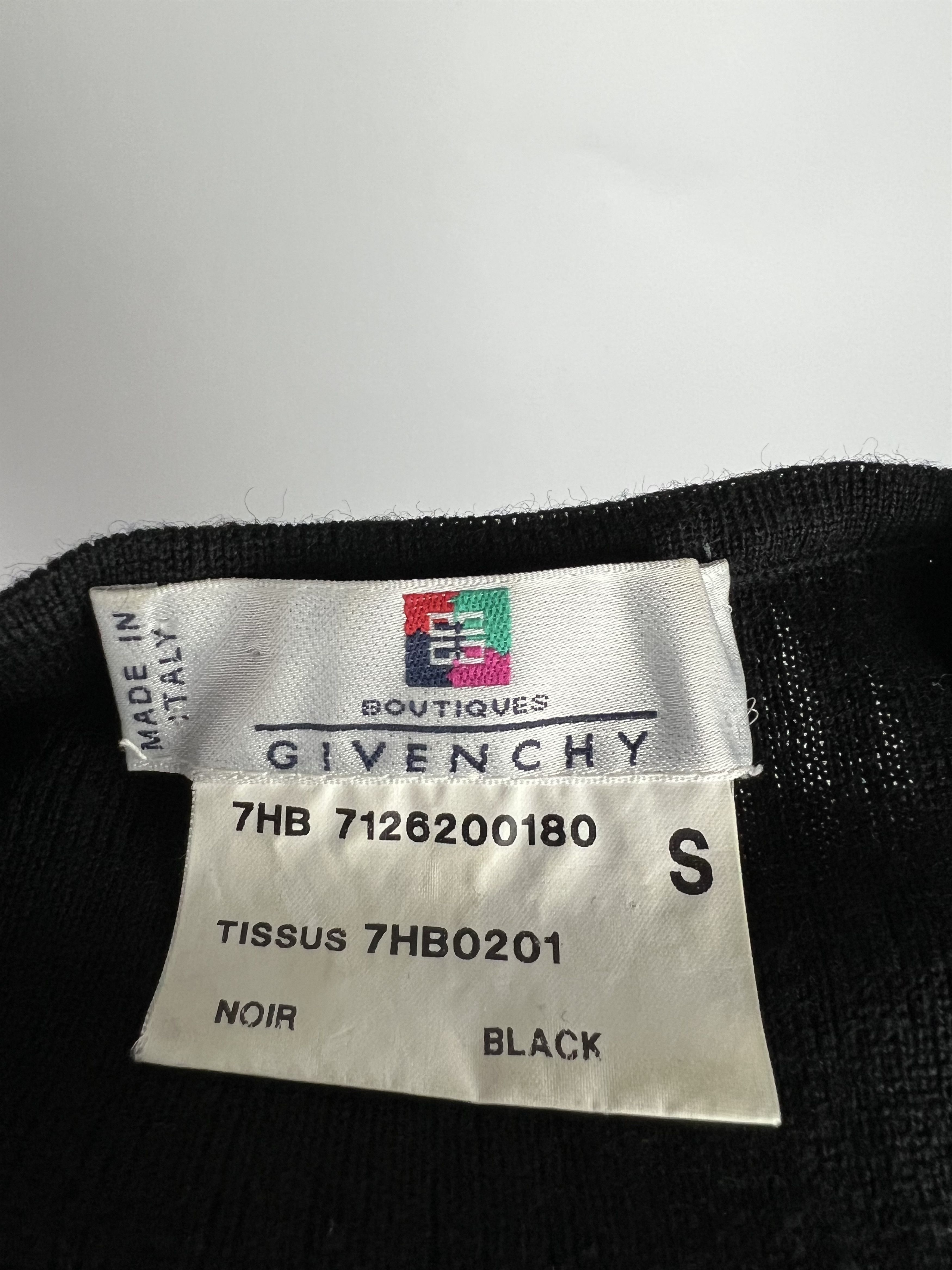 Givenchy Givenchy Boutique Rare Vintage Black Wool Dress Size S / US 4 / IT 40 - 9 Thumbnail