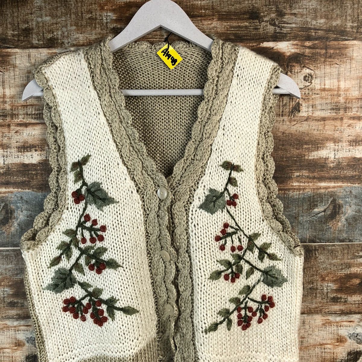 Homespun Knitwear × Japanese Brand Japan handmade Brown Vest Knitwear #A1948 Size M / US 6-8 / IT 42-44 - 5 Thumbnail