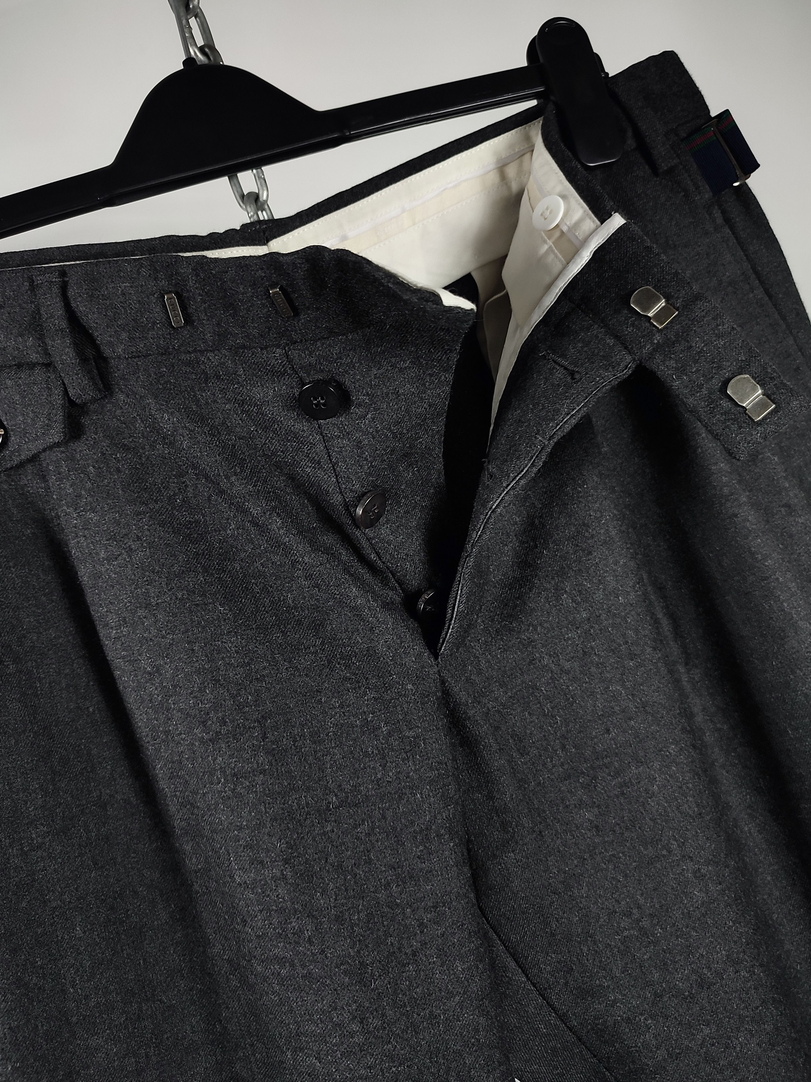 Gucci 00s Archive Gucci Tom Ford Slim Fit Wool Trousers Size 52R - 12 Thumbnail