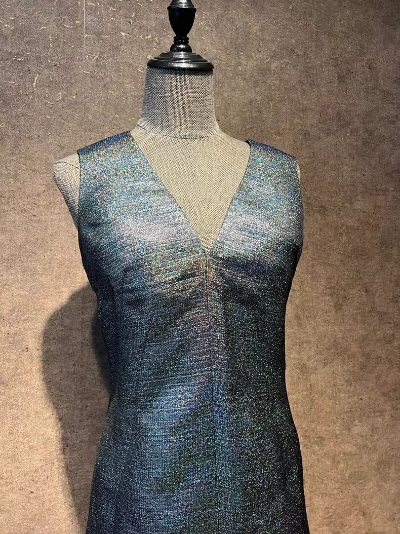 Jil Sander Jil Sander Metallic fabric dress Size XS / US 0-2 / IT 36-38 - 6 Thumbnail