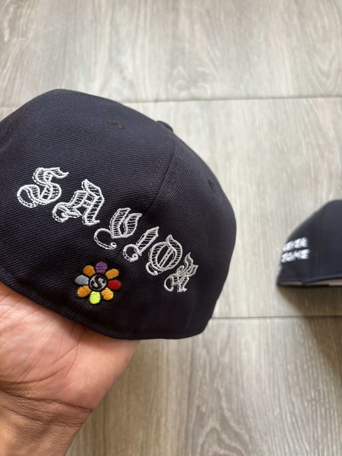 New Era Jae Tip Navy New Era Fitted Hat Uptown Grows Flowers Size ONE SIZE - 8 Thumbnail