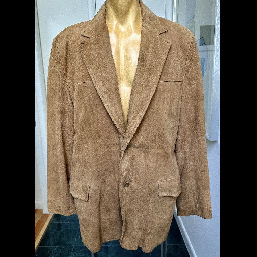 Swagger VINTAGE 70s SWAGGER GENUINE SUEDE LEATHER BLAZER JACKET 46L Size 46L - 1 Thumbnail