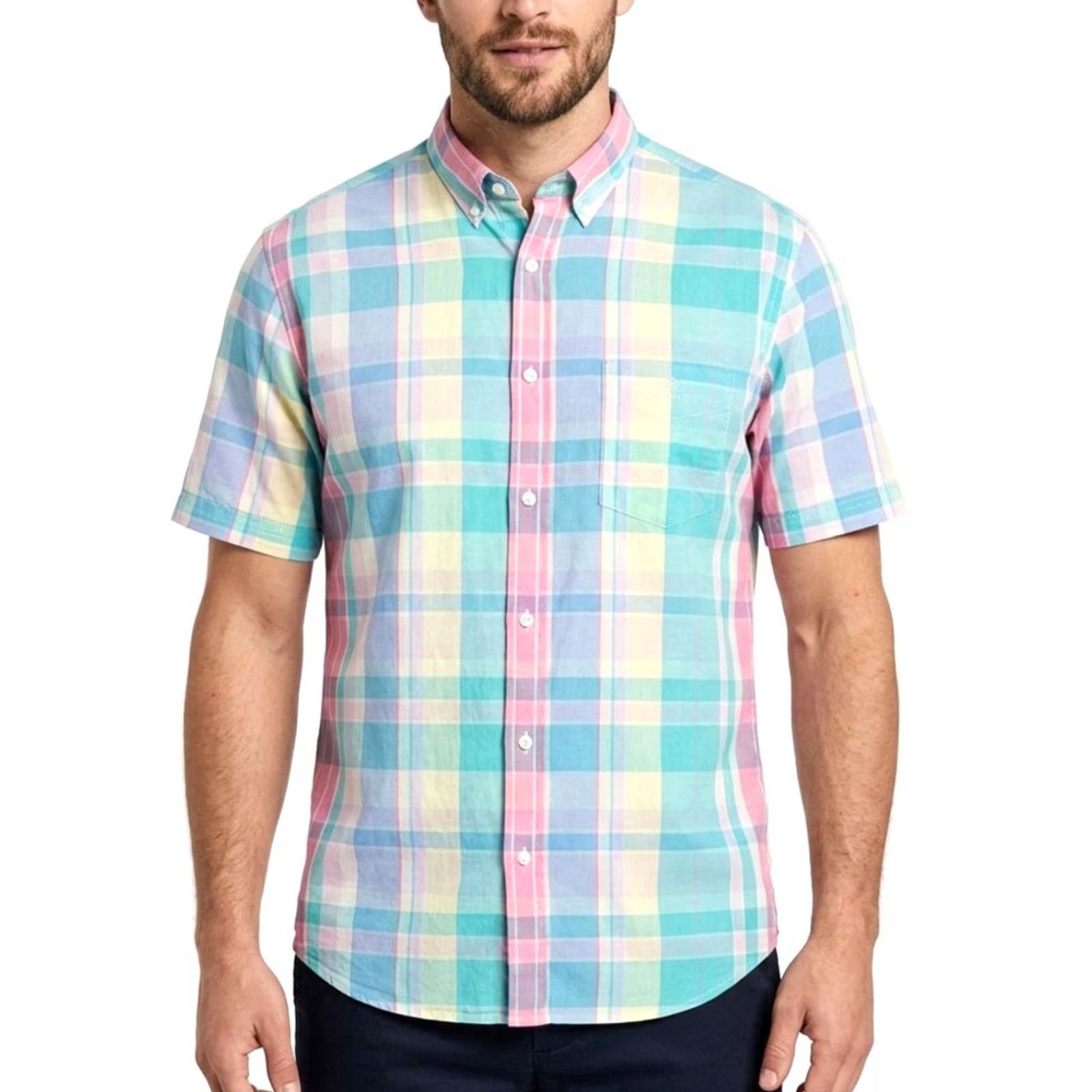 Gant GANT Regular Untucked Shirt Men 2XL Short Sleeve Check VR4025 Size US XXL / EU 58 / 5 - 2 Thumbnail