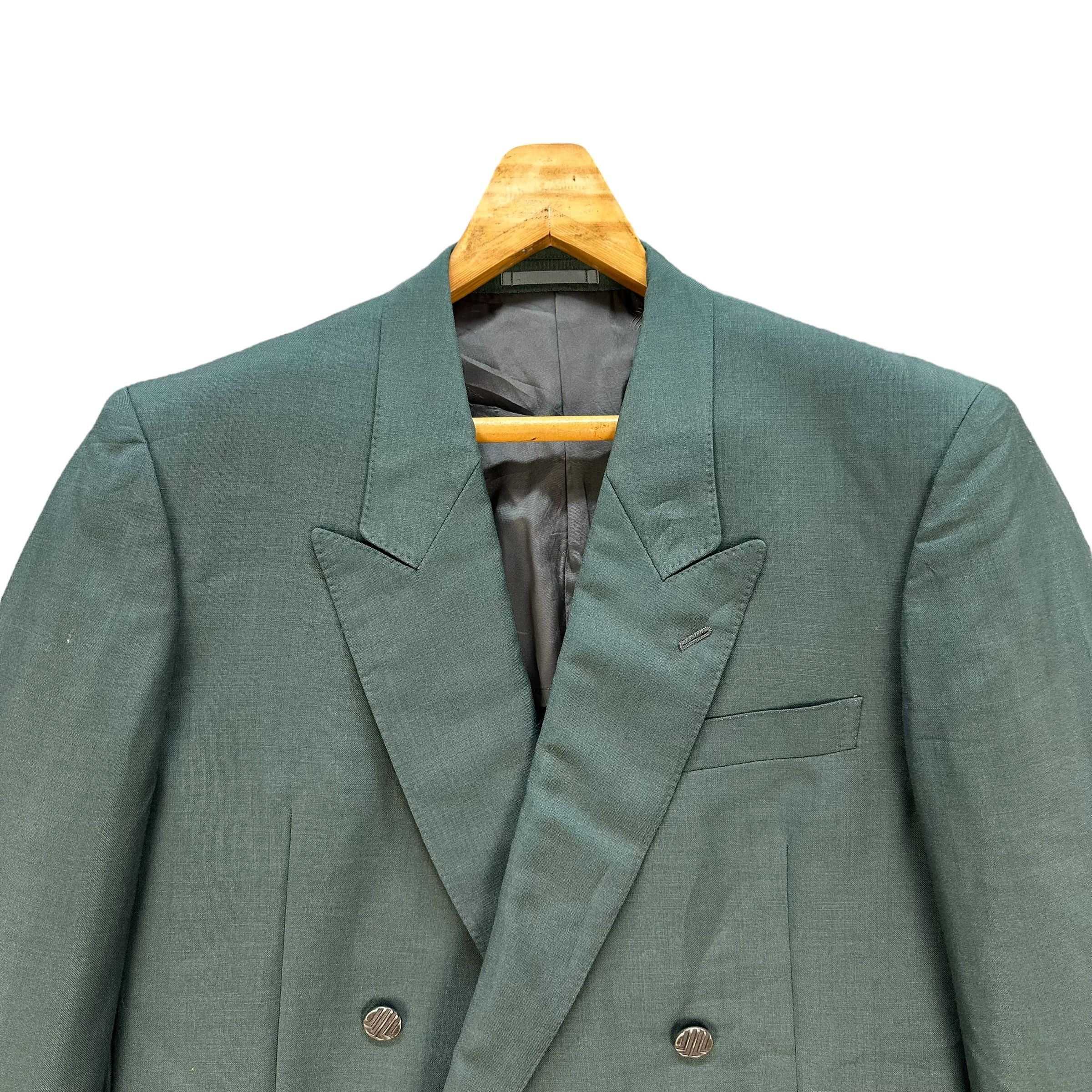 Lanvin LANVIN Double Breast Green Blazers Suit Jacket #A44-1033 Size 44R - 2 Thumbnail