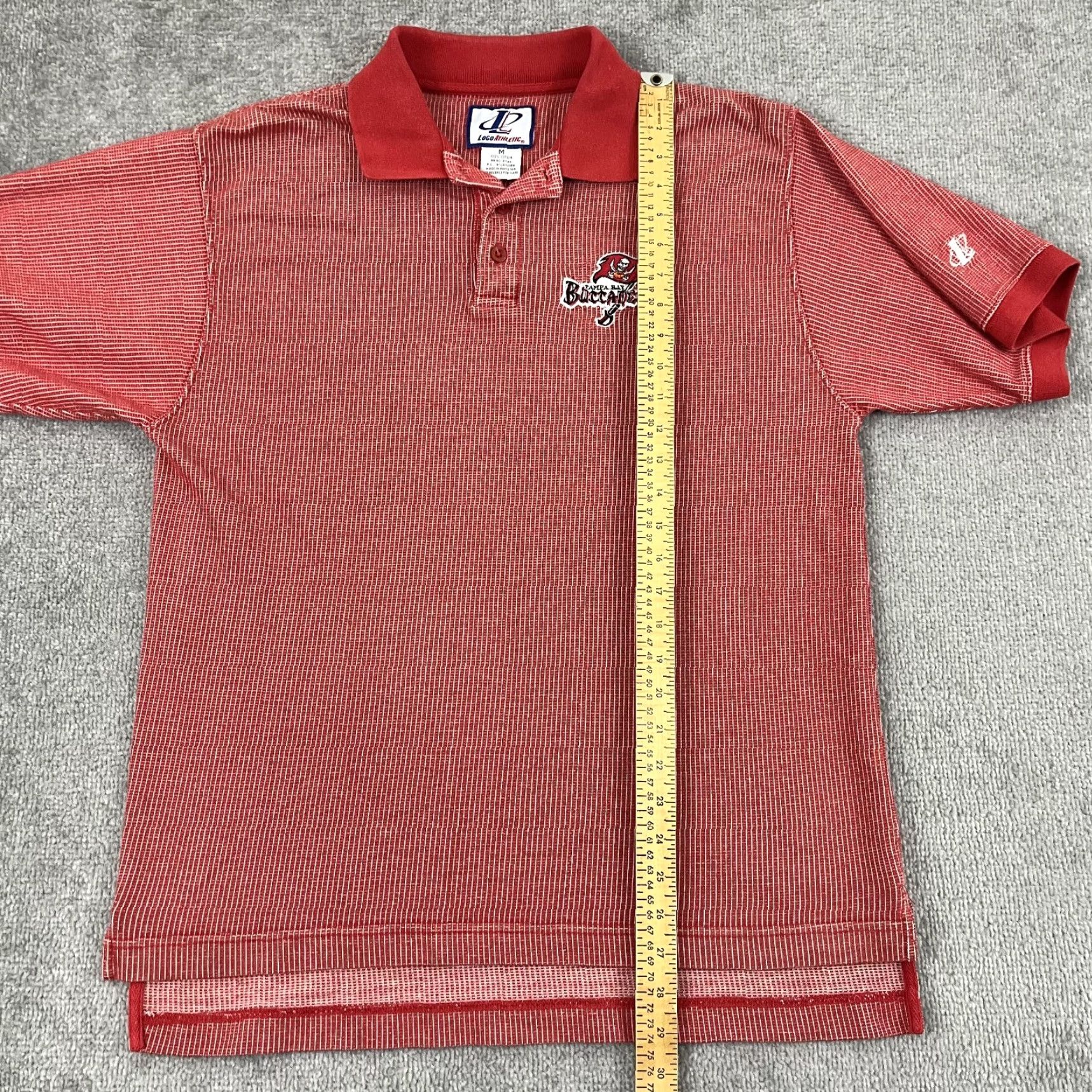 Logo Athletic VTG Tampa Bay Buccaneers Polo Shirt Men Medium Red Logo Athletic Retro Throwback Size US M / EU 48-50 / 2 - 5 Thumbnail