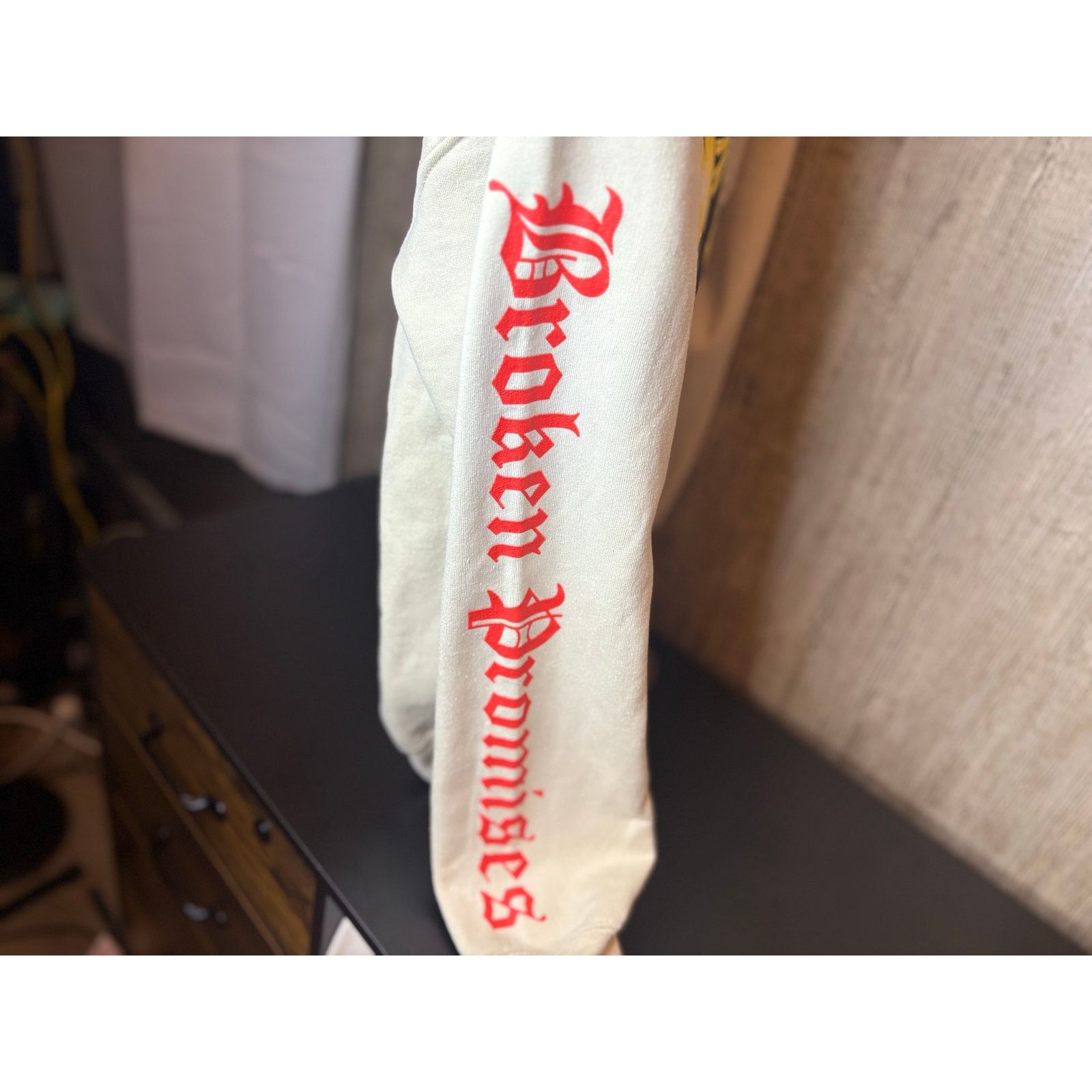 Broken Promises Co. NWOT Sz. M - Mens DeathNote Hoodie by Broken Promises, beige Size US M / EU 48-50 / 2 - 3 Thumbnail