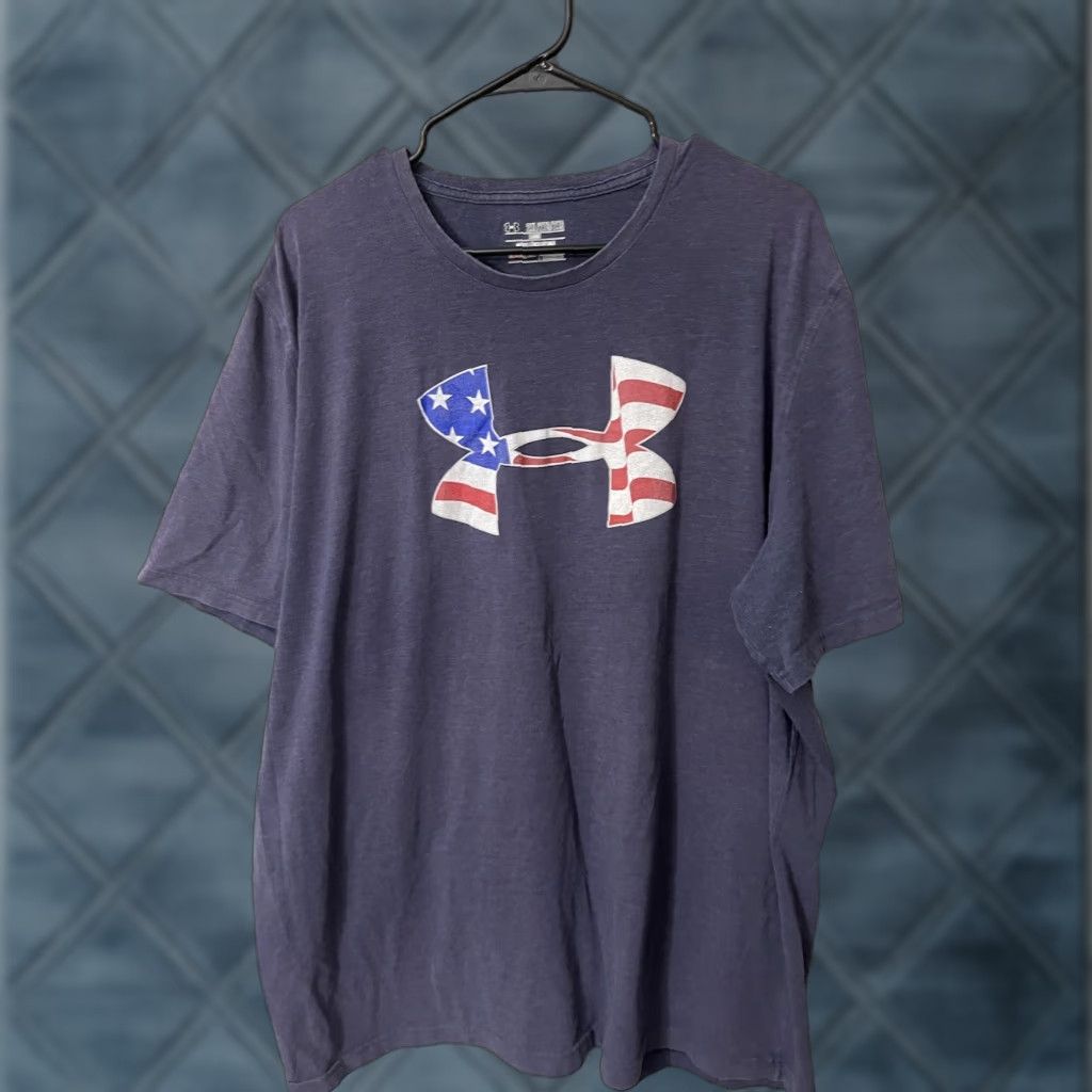 Under Armour Under Armour Men's T-Shirt 2XL Short Sleeve Blue Crew Neck Graphic Sports Size US XXL / EU 58 / 5 - 1 Thumbnail