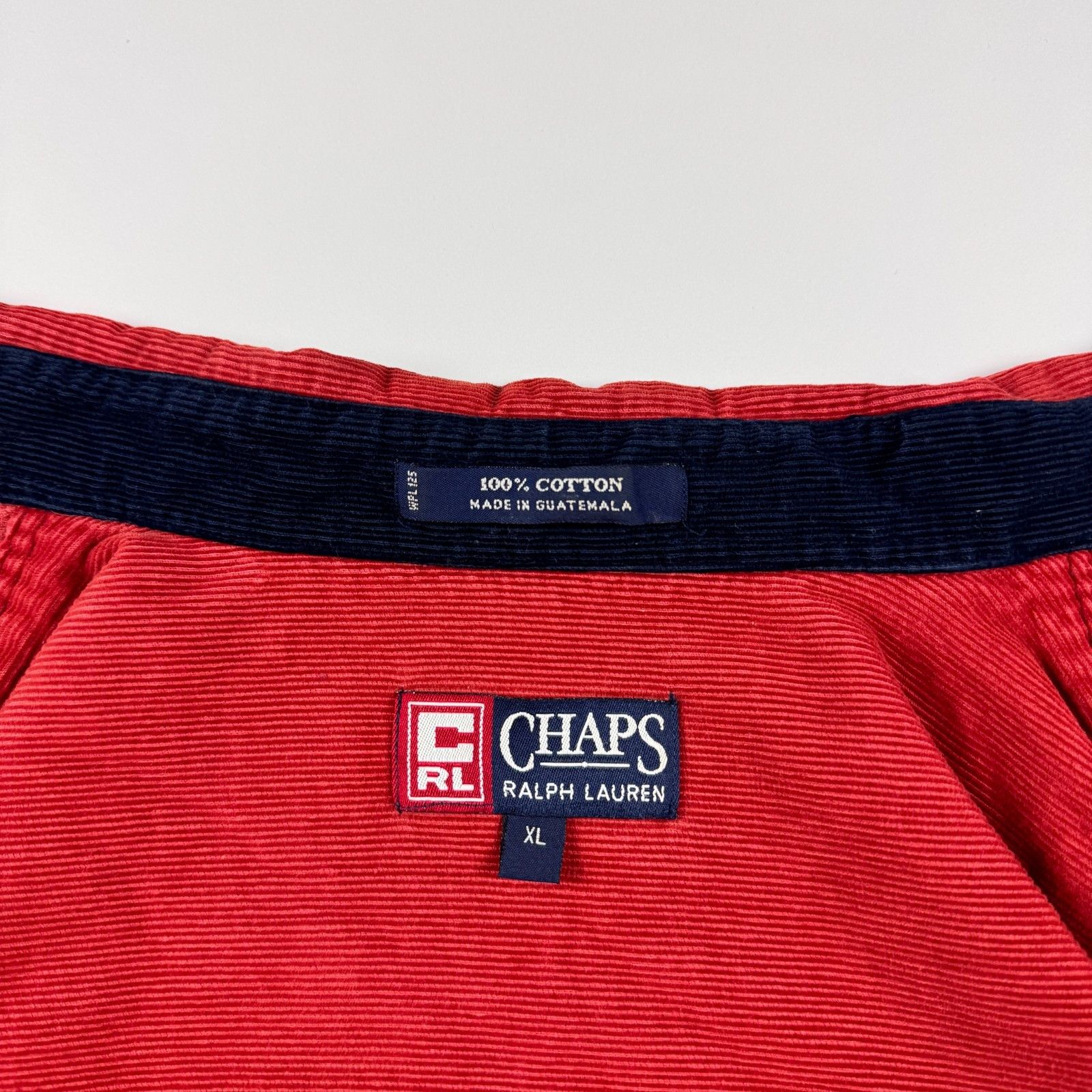 Chaps Ralph Lauren Chaps Ralph Lauren Corduroy Shirt XL Red Preppy 90s Workwear Size US XL / EU 56 / 4 - 3 Thumbnail