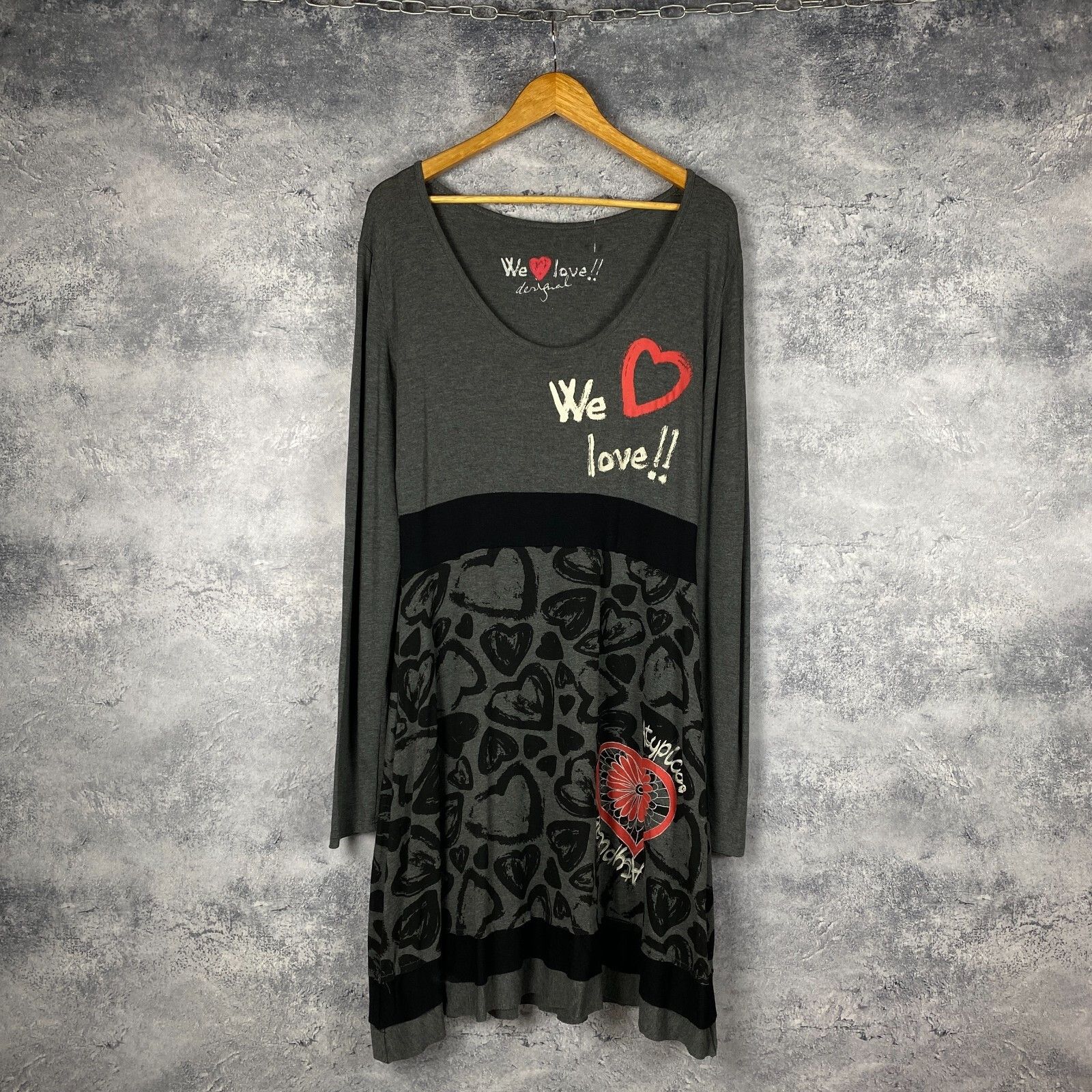 Desigual Desigual Dress Women's Size XL Gray Long Sleeve ` Size XL / US 12-14 / IT 48-50 - 1 Thumbnail