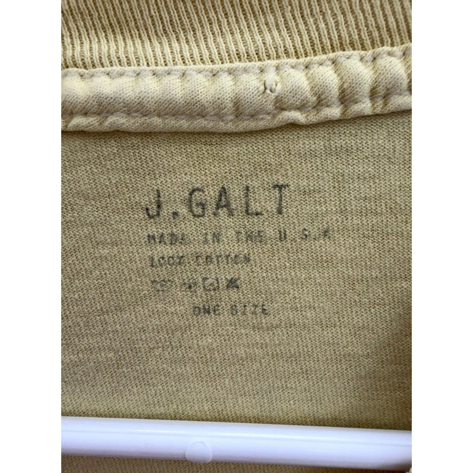 Vintage J. Galt Womens Shirt One Size Yellow Short Sleeve Embroidered T-Shirt Casual Knit 100% Cotton Adult Regular Mens Womens Girls Boys Size ONE SIZE - 5 Thumbnail