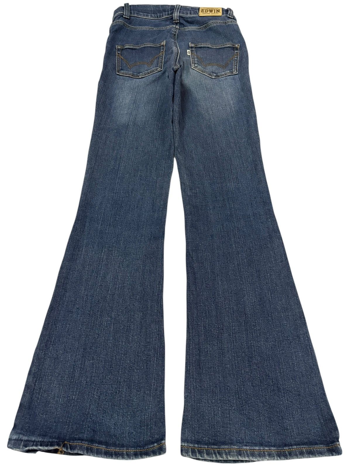 Edwin Vtg Edwin Japan Flared High Waist Distressed Jeans Size 30" / US 8 / IT 44 - 2 Thumbnail