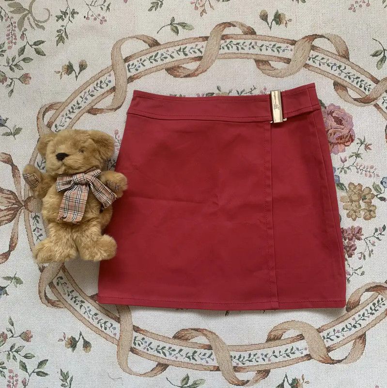 Burberry Red Cotton Skirt for Women