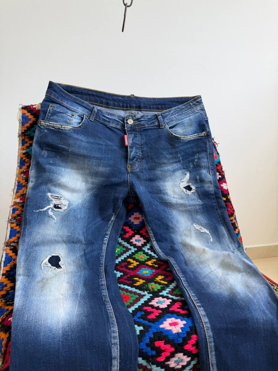 Dsquared2 Dsquared2 Distressed Washed Drip Luxury Y2K Jeans Size US 32 / EU 48 - 2 Thumbnail