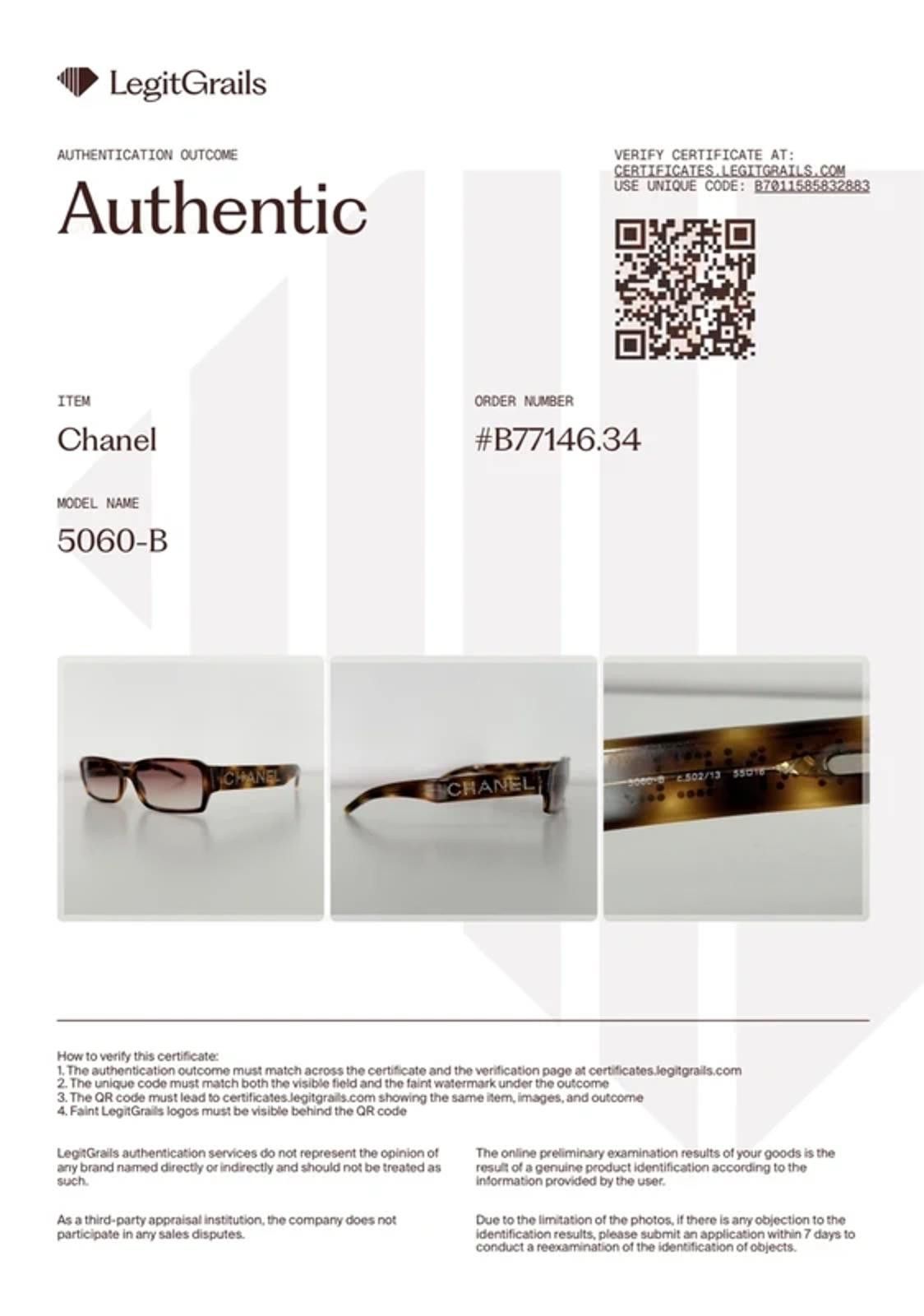 Chanel Chanel crystal rectangular sunglasses Size ONE SIZE - 4 Thumbnail