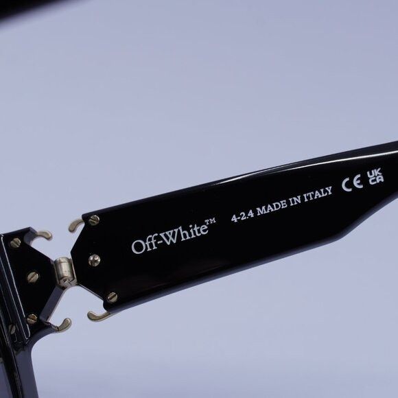 Off-White Off-White OERI14D MYSTIC 1007 Sunglasses Black Square Frame Size ONE SIZE - 8 Thumbnail
