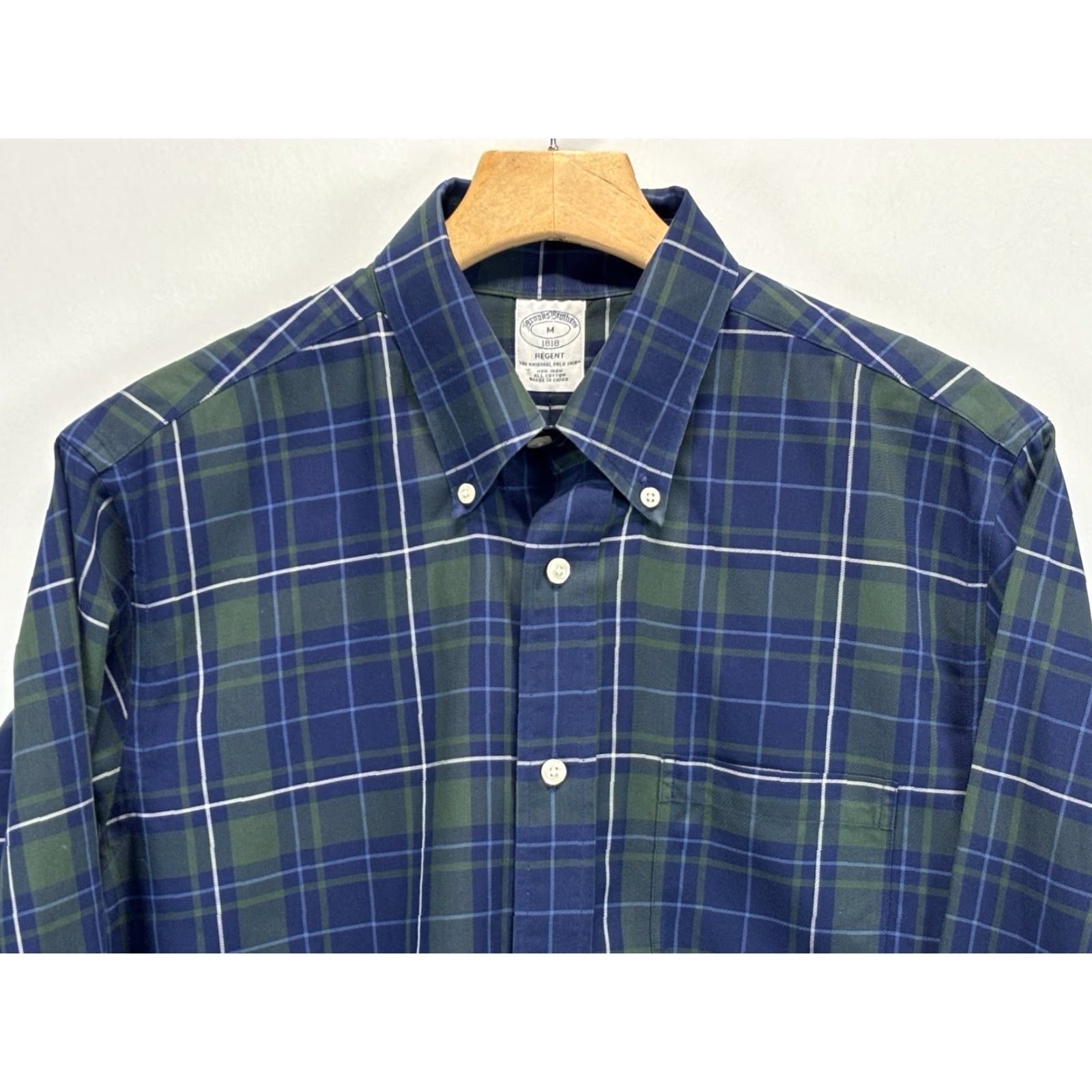 Brooks Brothers Brooks Brothers Shirt Mens M Blue Green Plaid Regent Fit Button-Down Preppy Size US M / EU 48-50 / 2 - 2 Thumbnail