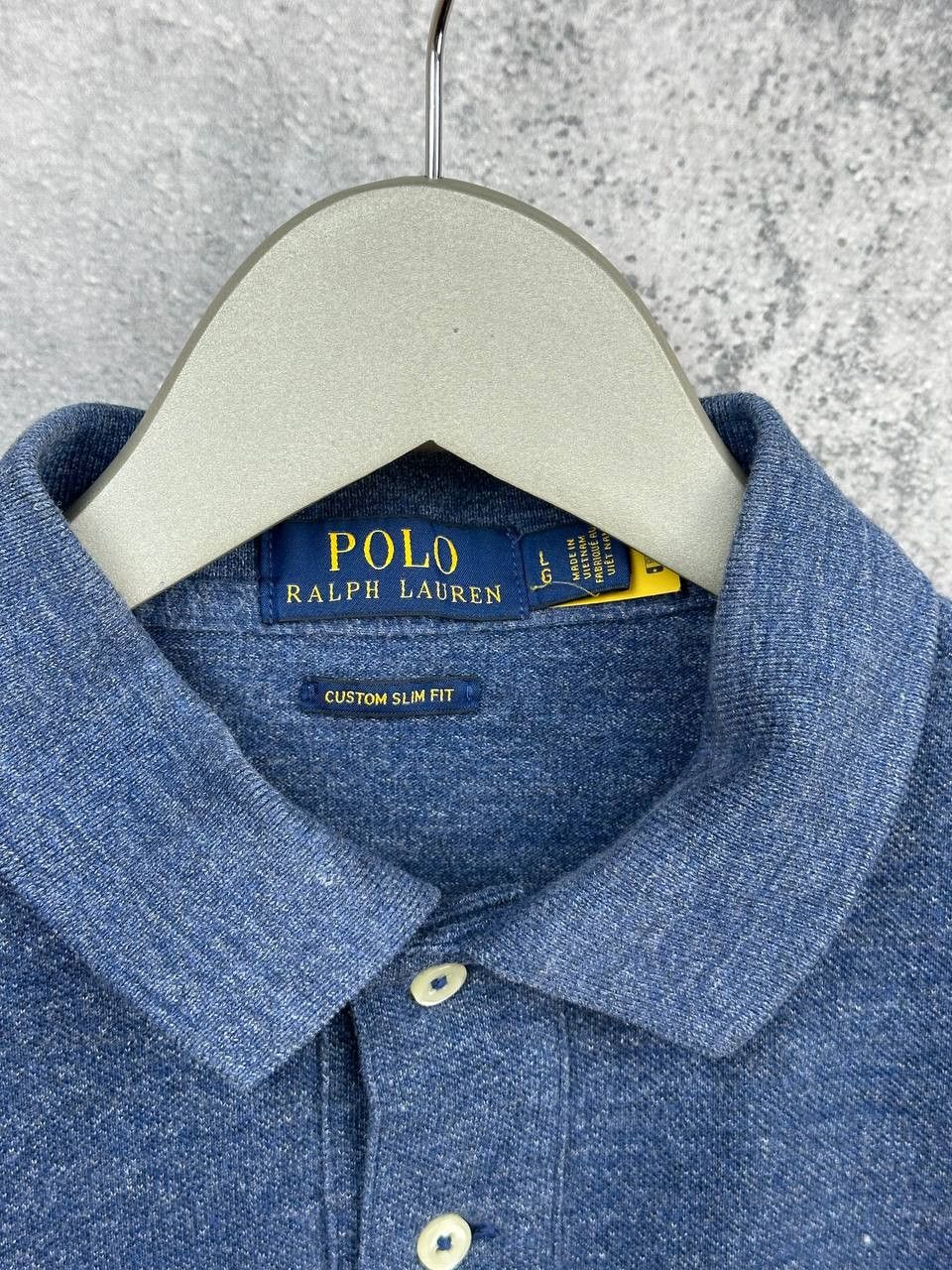 Polo Ralph Lauren Polo Ralph Lauren Polo Shirt Blue Heather Custom Slim Fit SS Size US L / EU 52-54 / 3 - 8 Thumbnail