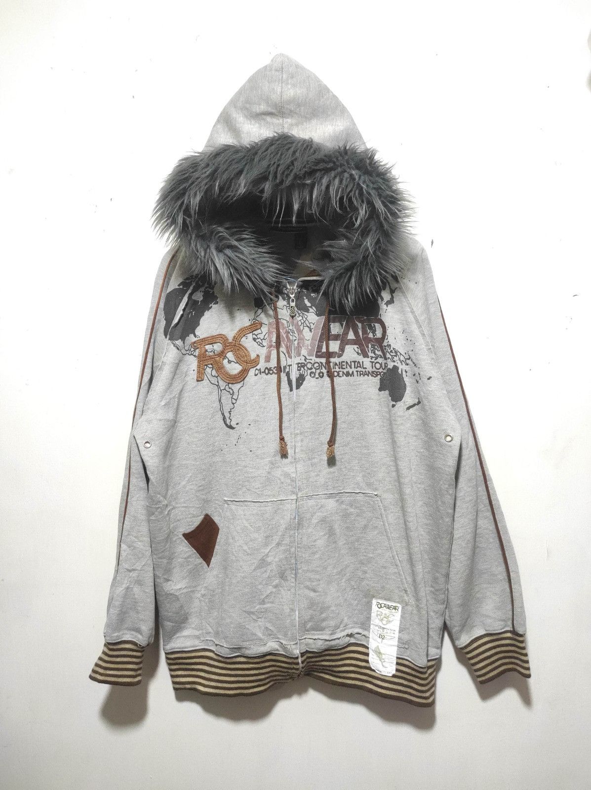 Rocawear Rocawear zipper fur hoodie LGB style Size US XL / EU 56 / 4 - 2 Thumbnail