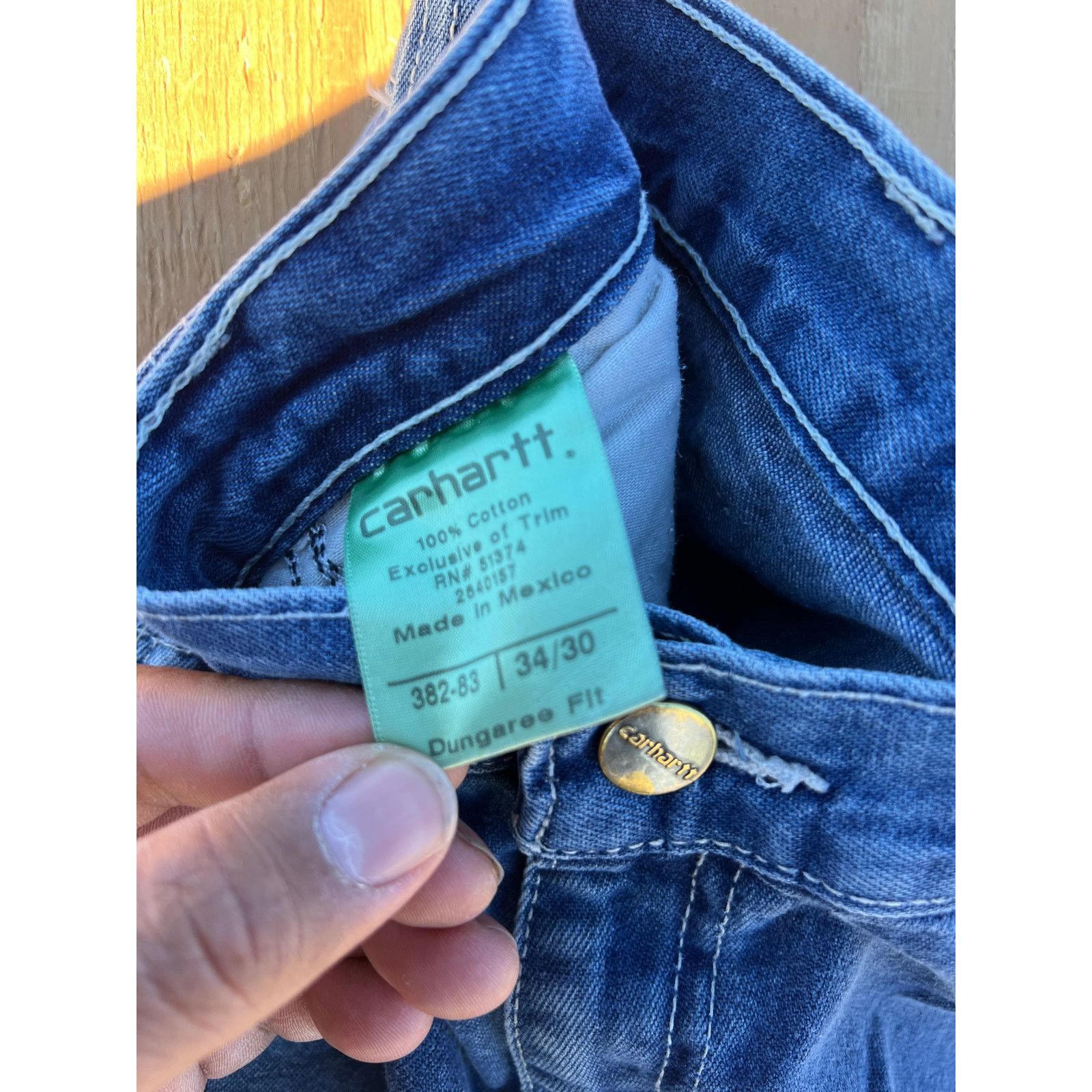 Carhartt Carhartt Jeans Mens 34x30 Blue Denim Carpenter Dungaree Fit Size US 34 / EU 50 - 2 Thumbnail